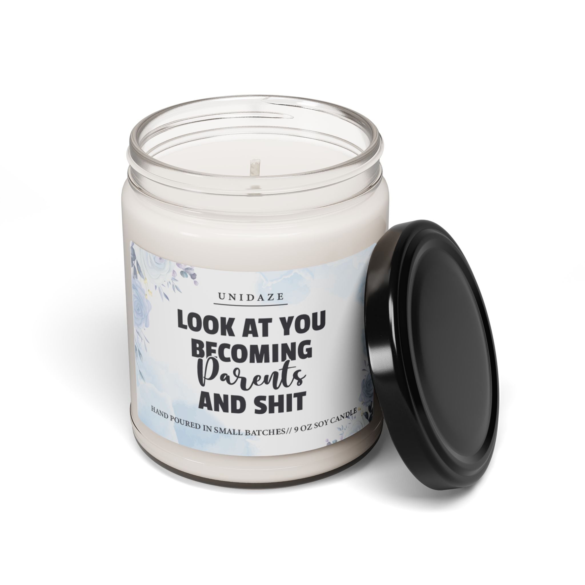 UNIDAZE Look at You Becoming Parents and Shit Candle, New Parents Gift, Funny Baby Shower Gift, First Time Parents Gift, Parents To Be Gift Printify Assembled in the USA Assembled in USA baby shower gift Bio candle gift candle gift box candles cute candle Decor decorative candles Eco-friendly expecting parents gender reveal gift gift for new parents Halloween Holiday Picks Home & Living Home Decor housewarming gift Made in the USA Made in USA new dad mom gift new parent gift parents to be soy wax candle