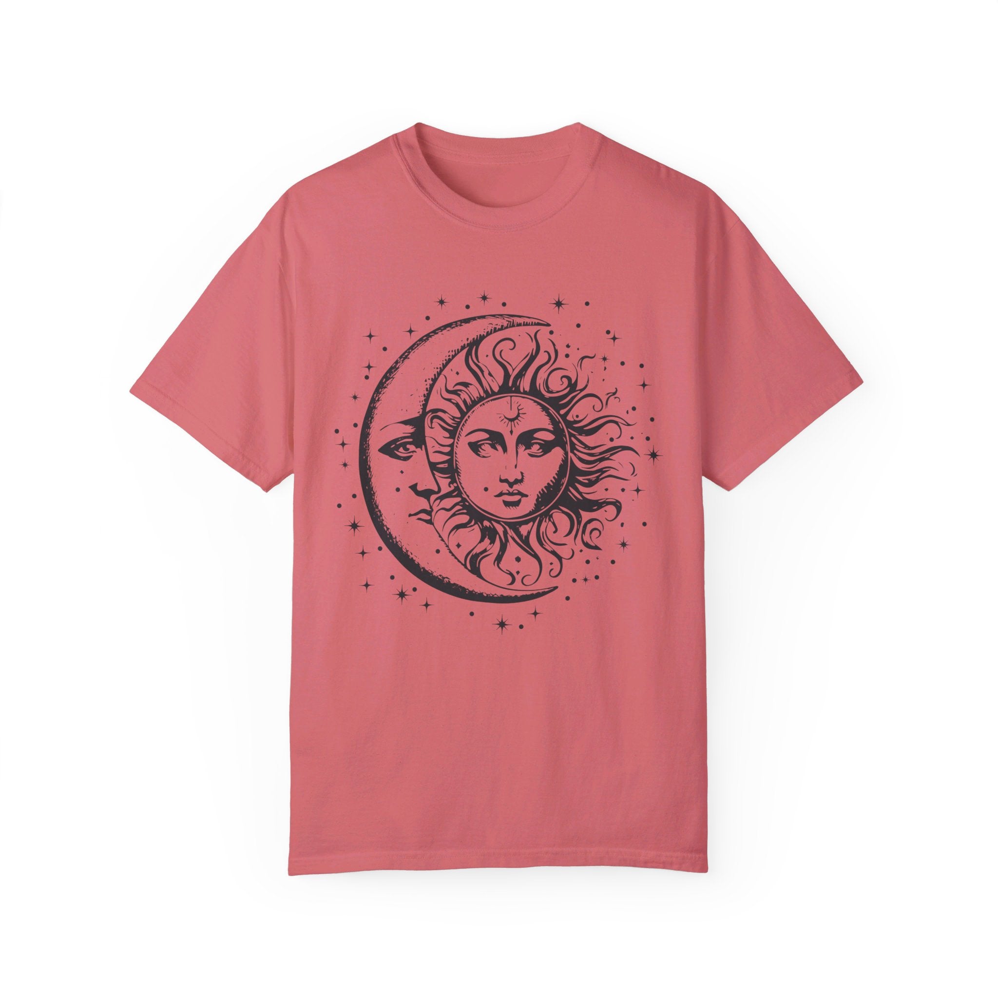 Celestial Shirt, Moon Phase T-shirt, Boho Mystical Moon And Sun Tee, Boho Moon Outfit, Spiritual Moon Unisex Clothing Gifts