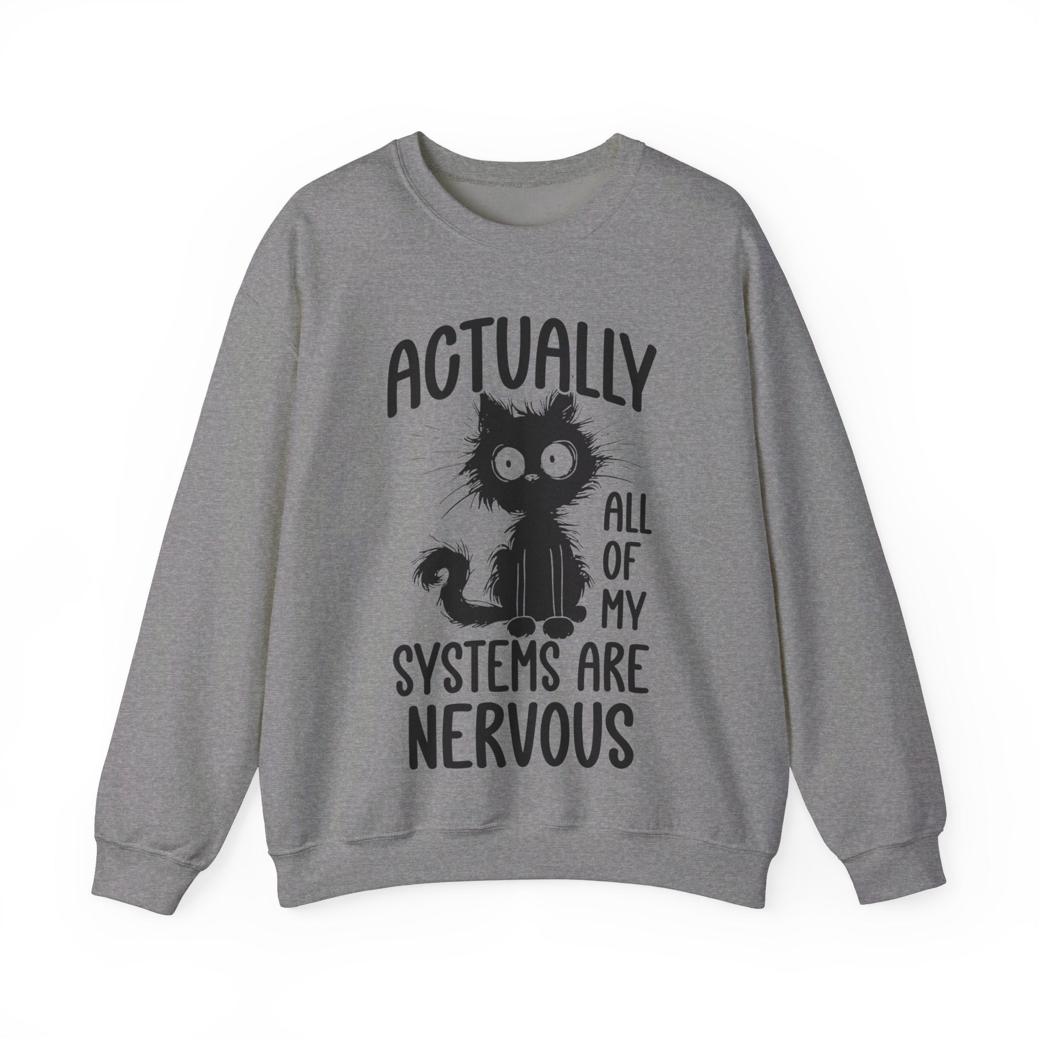 Actually All of My Systems Are Nervous Sweatshirt, Mental Health Shirt, Funny Sweatshirt, Vintage Shirt Anxiety Shirt, Raccoon Sweatshirt