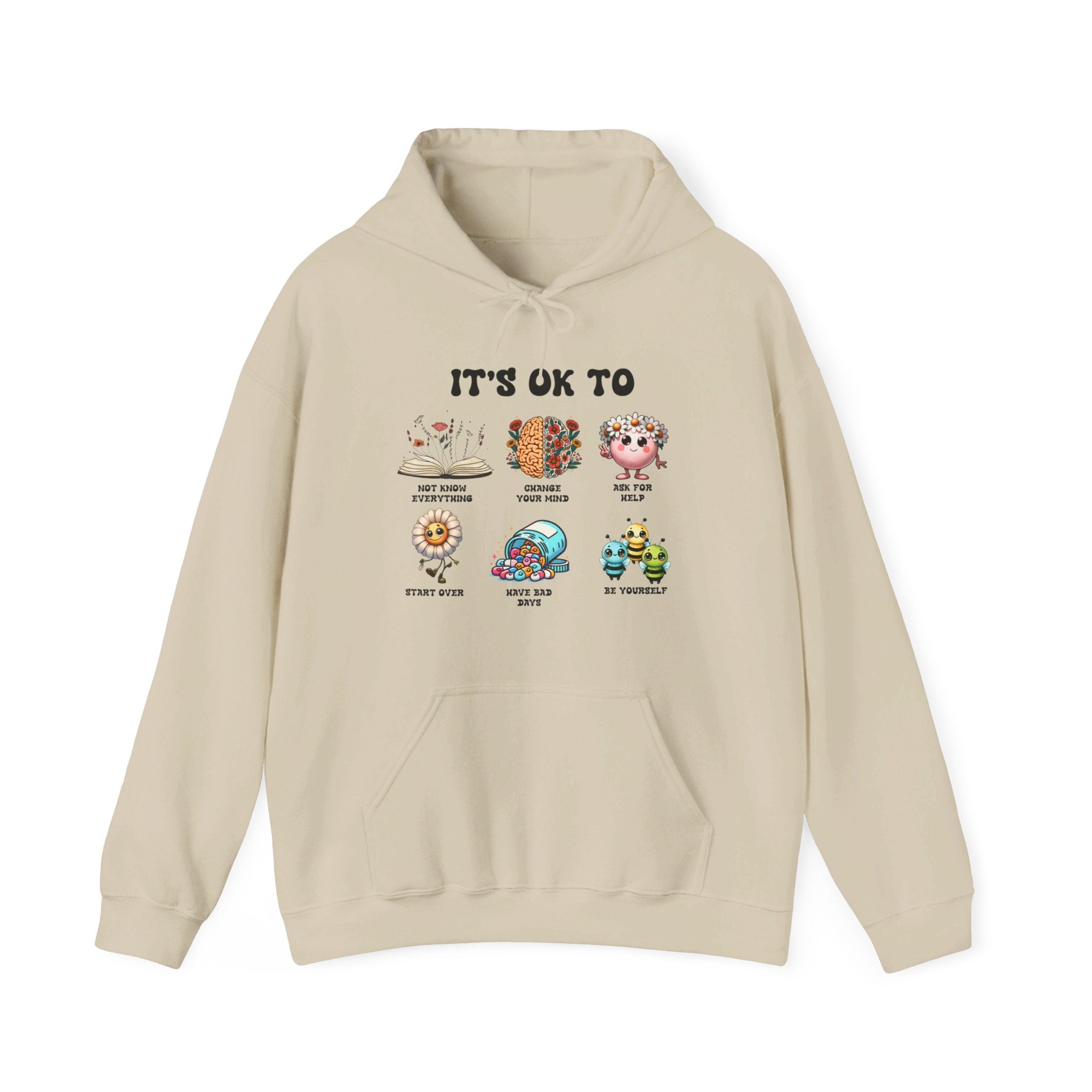 Mental Health its ok to be yourself, Teacher Hoodie, School Counselor, Positive affirmations, Therapist SPED Teacher SLP saying Hoodie