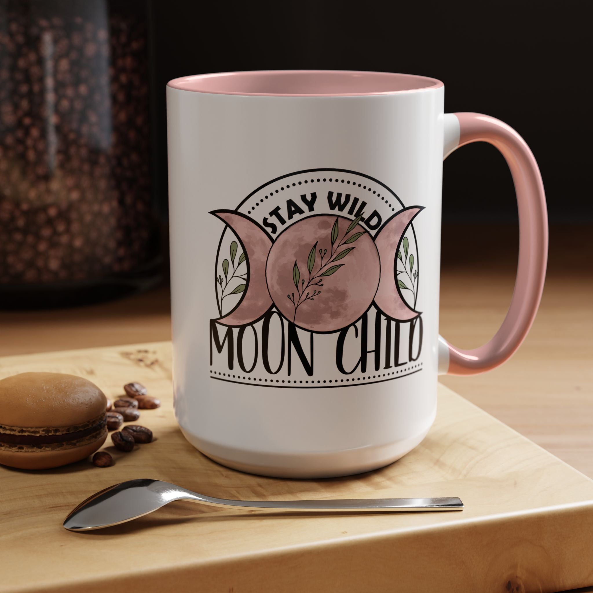 Stay Wild Moon Child Mug, Moon Coffee Mug, Witchy Mug, Mystical Mug, Nature Mug, Gift Mug, Boho Coffee Mug