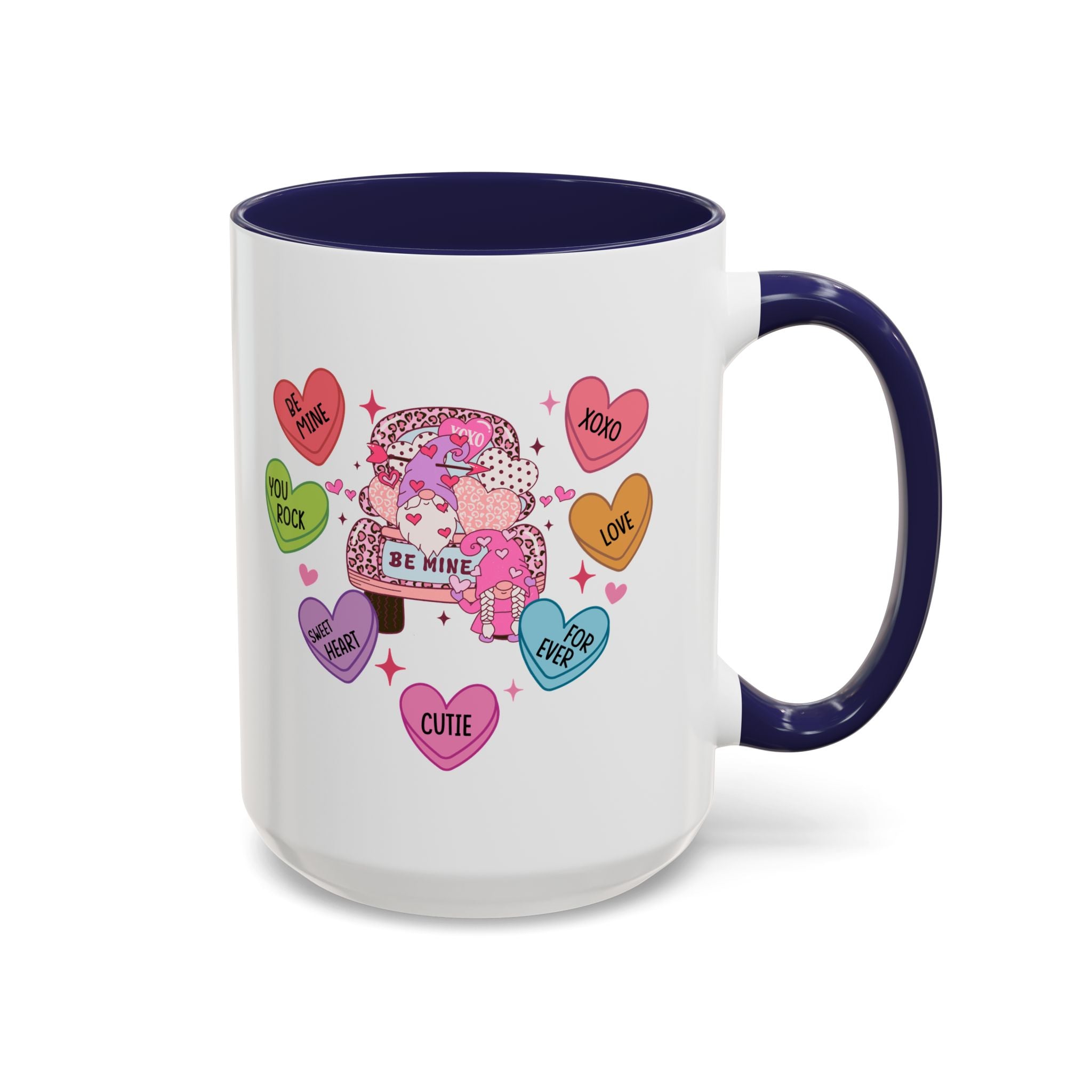 Candy Hearts Coffee Mug, Valentine's Conversation Hearts Mug, Valentines Day Coffee Mug, 15 oz 11 oz Mug, Pink Hearts Coffee Mug, Valentines Kitchen, Gift for Her