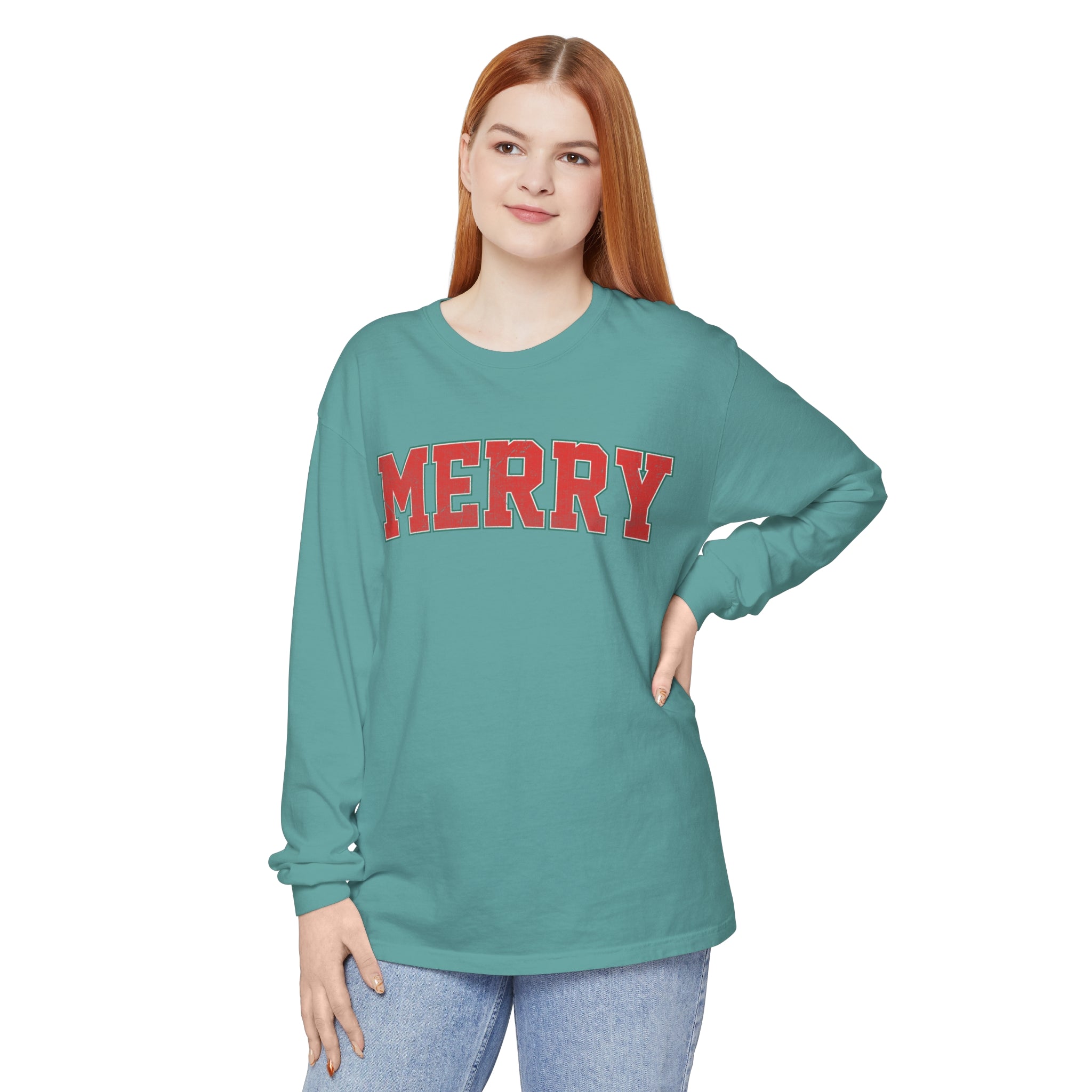 Long Sleeve Merry Shirt, Christmas Long Sleeve Shirt, Christmas Gift, Merry Christmas Tee, Merry Christmas Long Sleeve Shirt