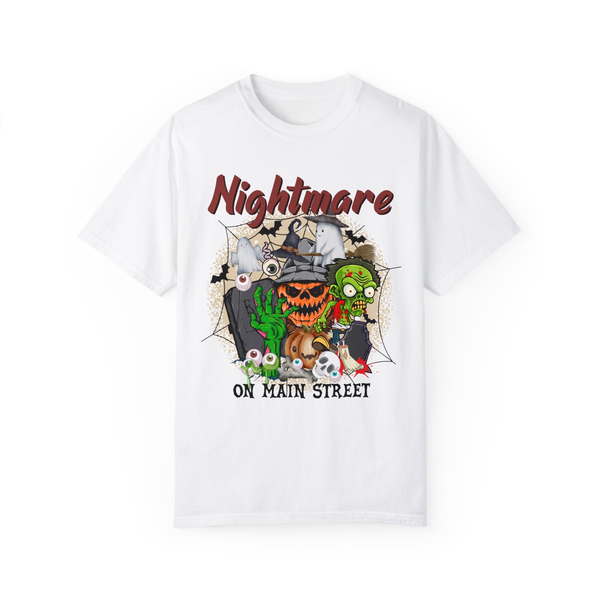 Nightmare On The Main Streat Shirt, Retro Mickey Minnie Halloween Shirts, Vintage Disney Halloween T-shirt, Halloween Pumpkin