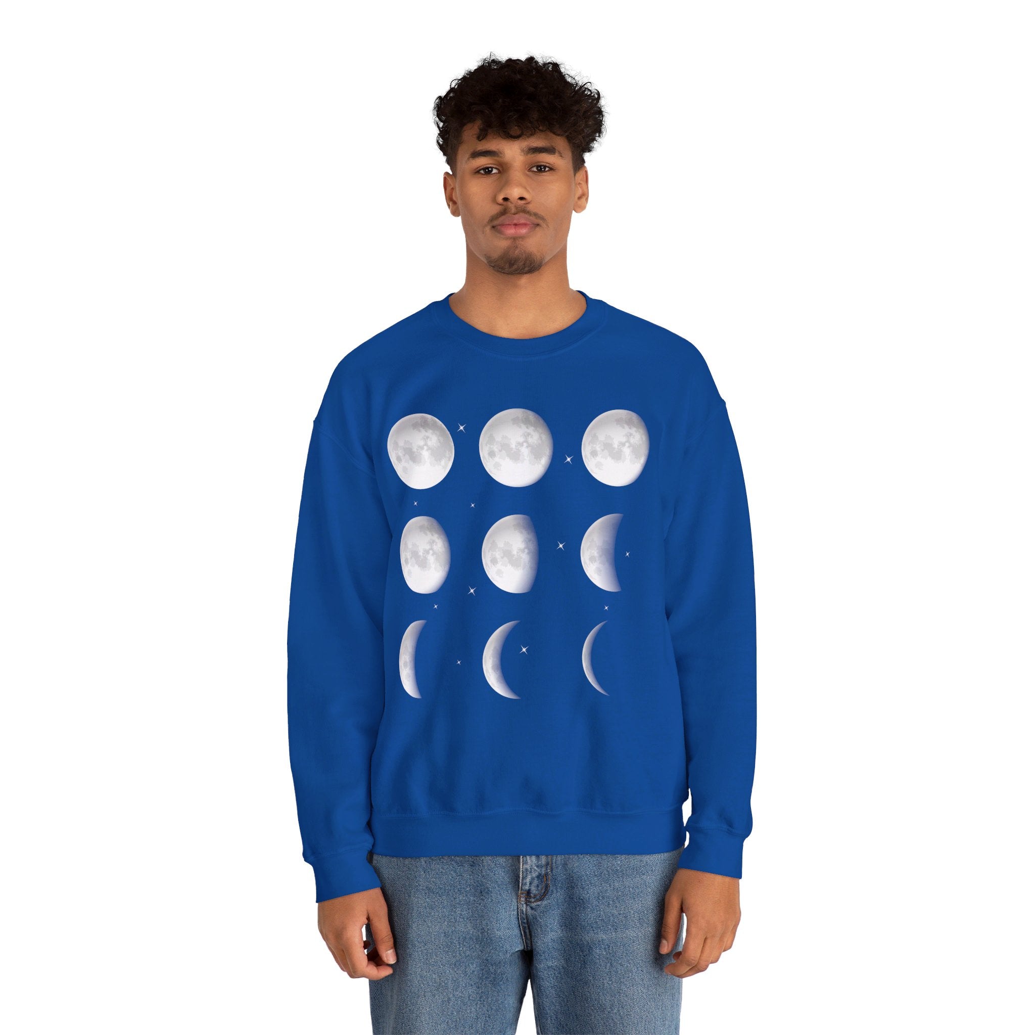 Moon Phase Sweatshirt, Celestial Shirt, Astrology Shirt, Spiritual Shirt, Aesthetic Shirt, Moon Sweatshirt, Mystical Shirt, Astronomy Shirt, Retro Tee