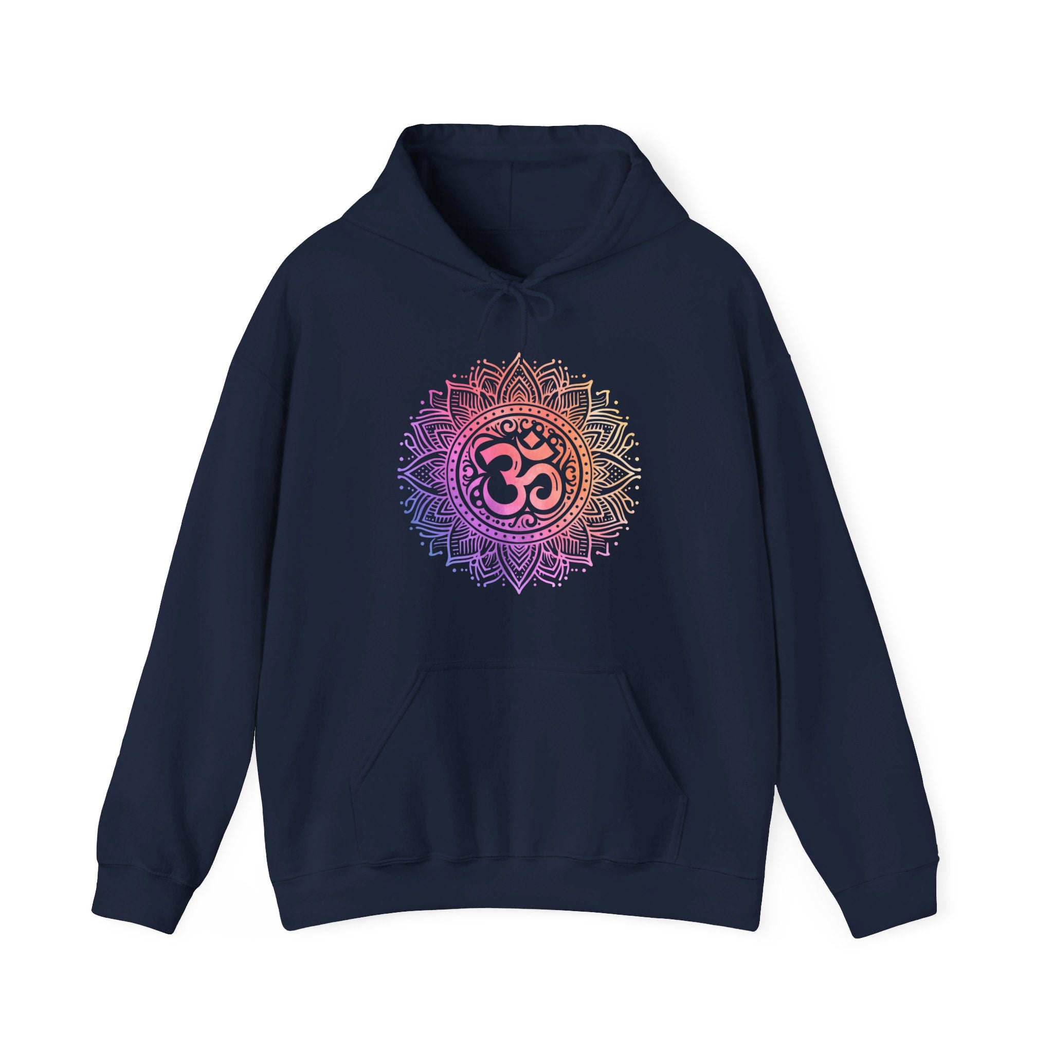 Sri Ohm Mandala Hoodie Om Yoga Meditation Spiritual Shirt Sacred Geometry Boho Unisex Hooded Flleece Sweatshirt