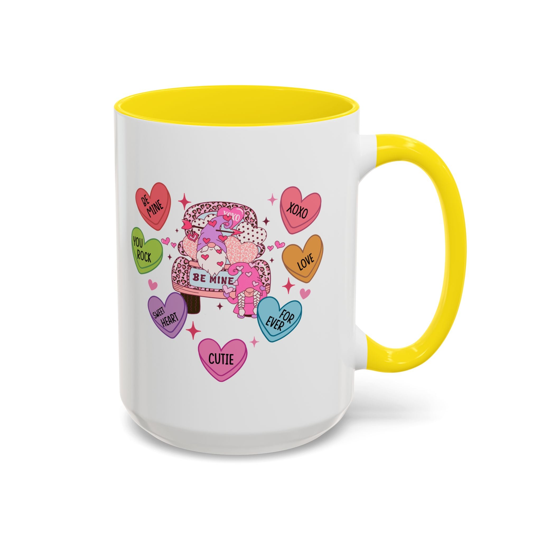 Candy Hearts Coffee Mug, Valentine's Conversation Hearts Mug, Valentines Day Coffee Mug, 15 oz 11 oz Mug, Pink Hearts Coffee Mug, Valentines Kitchen, Gift for Her