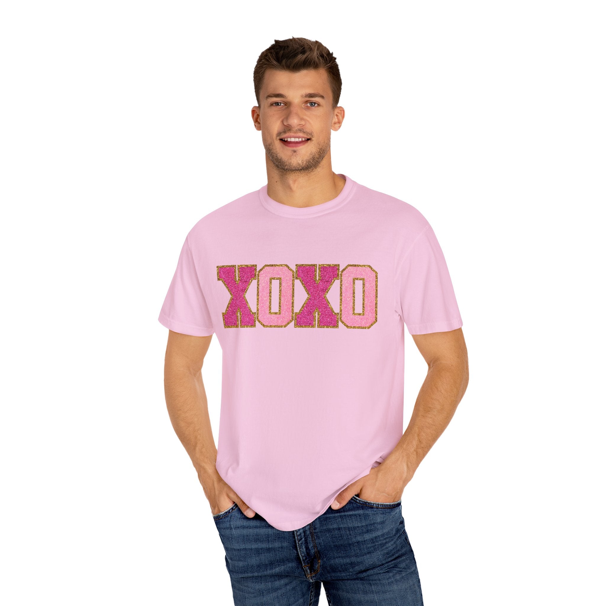 XOXO Valentine's Day Shirt, Faux Chenille Hugs and Kisses TShirt, Girlfriend Valentine Gift, Valentines Day Gift for Her, Love Wins Shirt