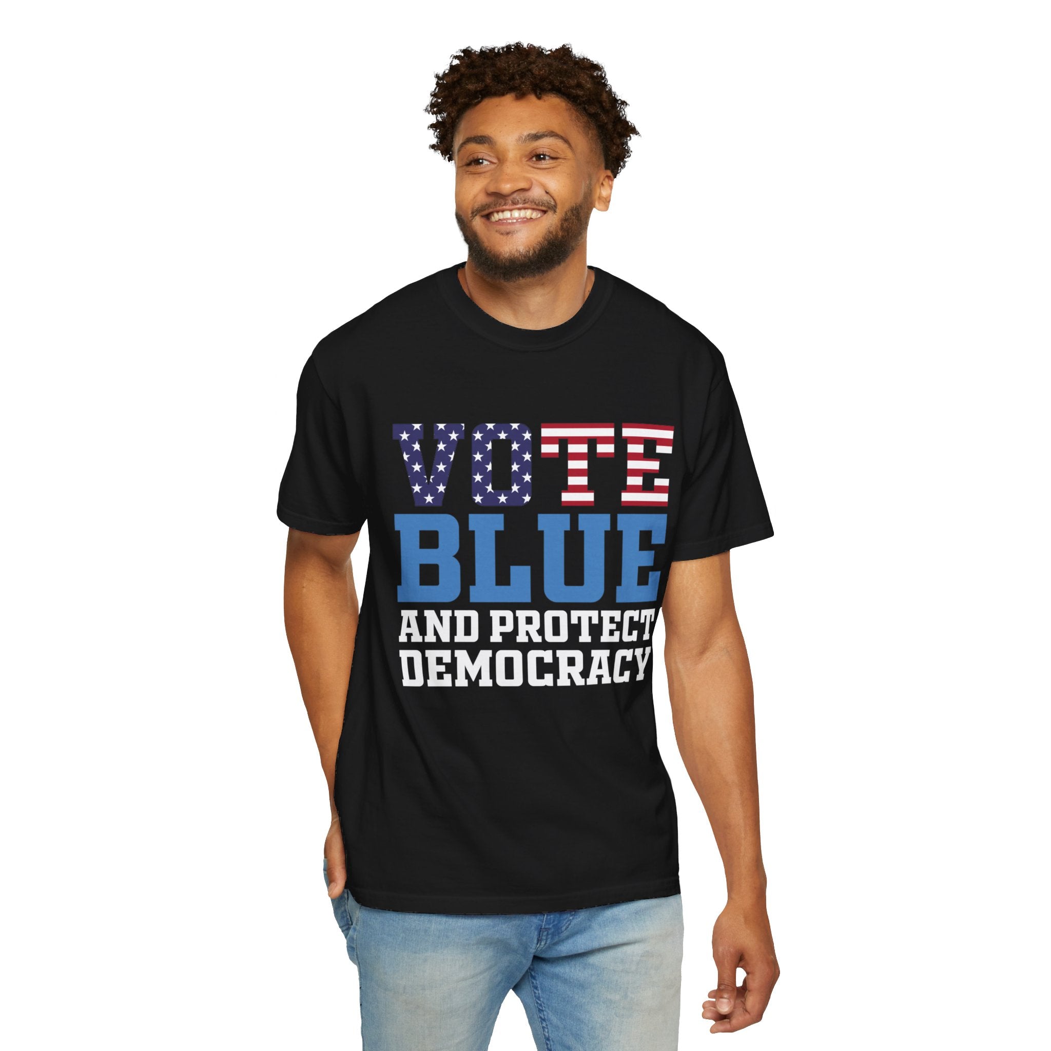 Vote Blue Save Democracy Premium T-Shirt, Democrat Shirt, Anti Trump Anti Fascist Shirt