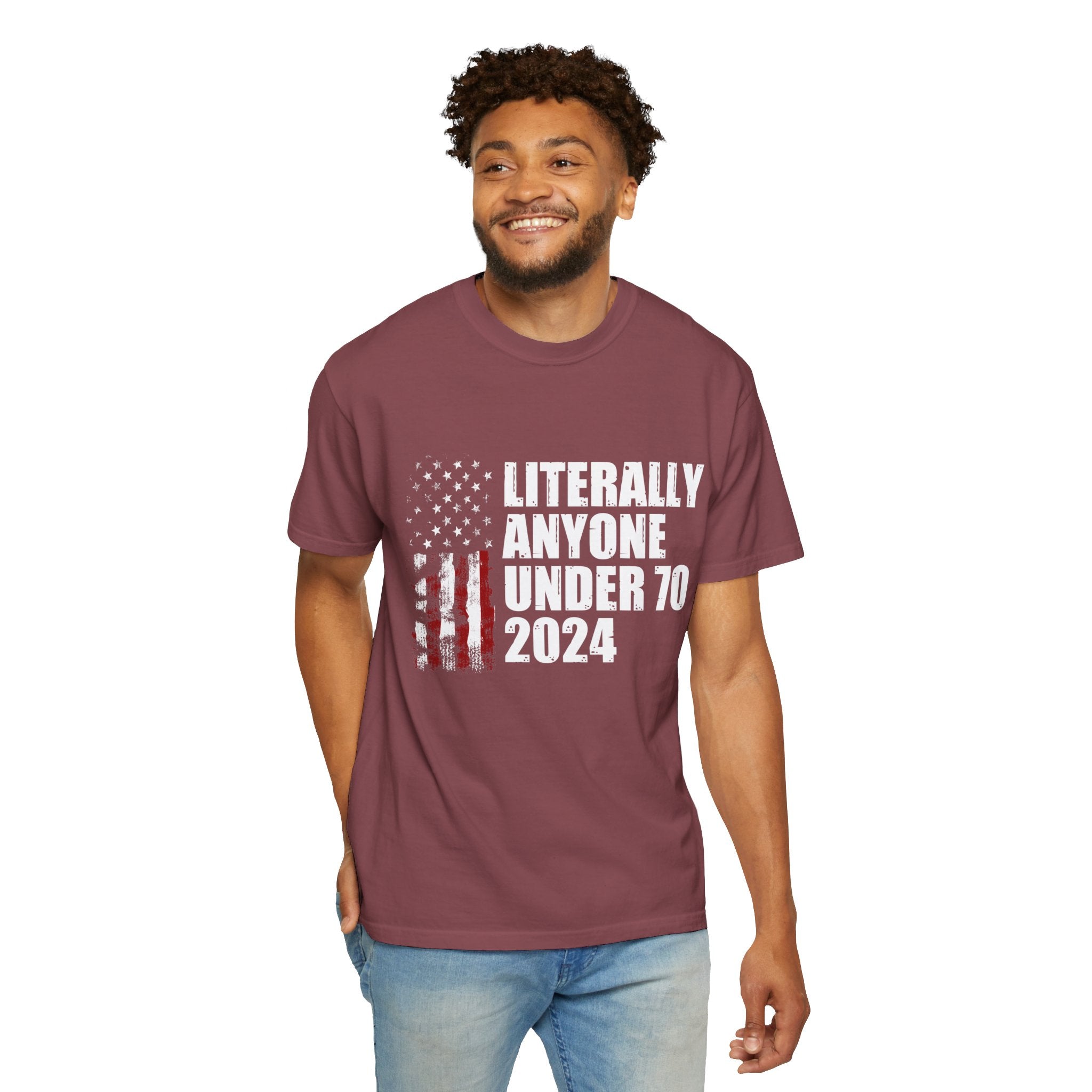 Literally Anyone Under 70 Shirt, 2024 Election Tee, Funny President Election Shirt, Vote Shirt, Voting Shirt, Political Shirt, Political Tee