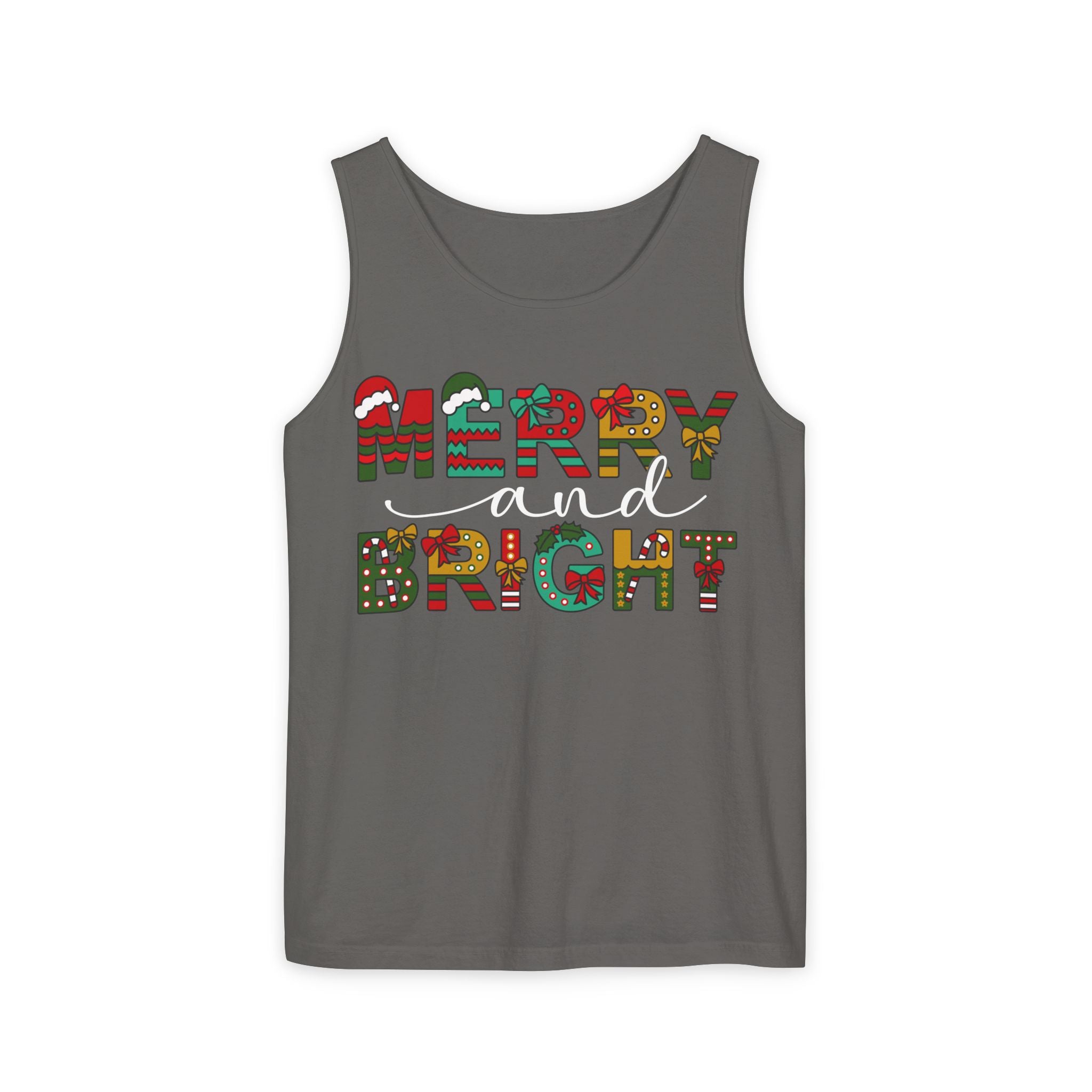 Merry and Bright Tank Top, Merry and Bright Christmas Tank Top, Holiday Shirt for Women, Unique Holiday Gift, Christmas Party Outfit, Xmas Shirts