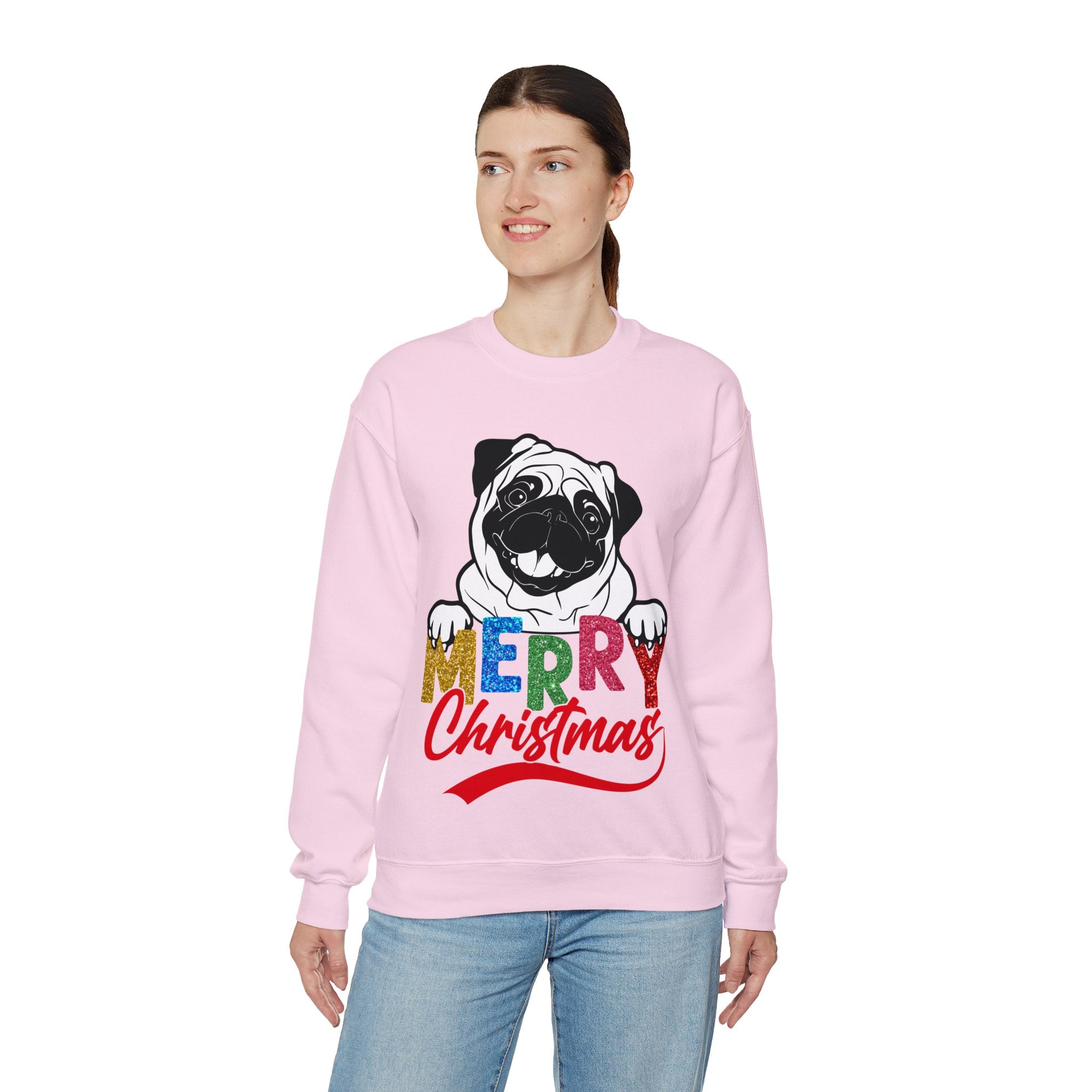 Christmas Pug Sweatshirt, Funny Pug Christmas Sweatshirt, Dog Lover Gift, Pug Mom Sweatshirt, Dog Mom Shirt