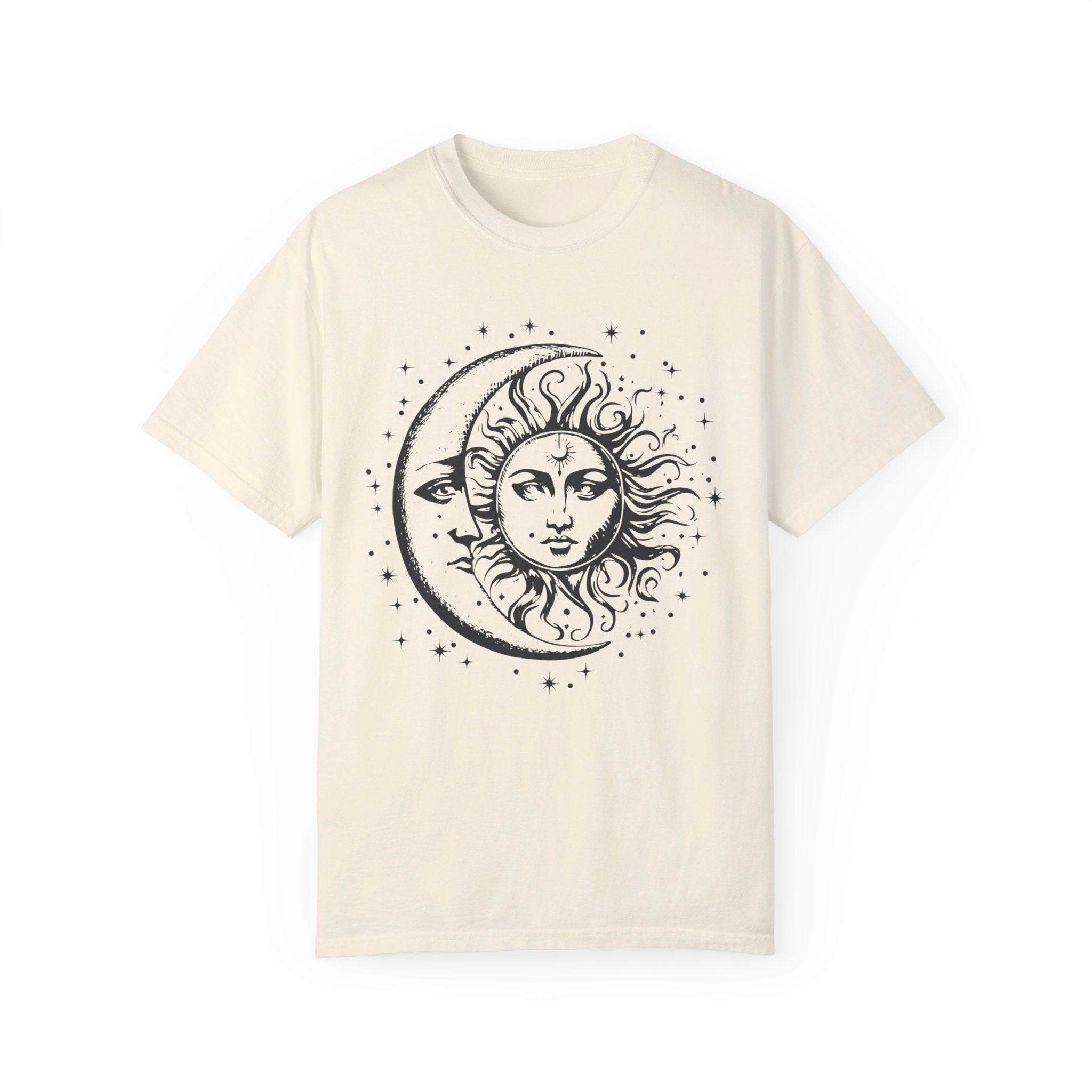 Celestial Shirt, Moon Phase T-shirt, Boho Mystical Moon And Sun Tee, Boho Moon Outfit, Spiritual Moon Unisex Clothing Gifts