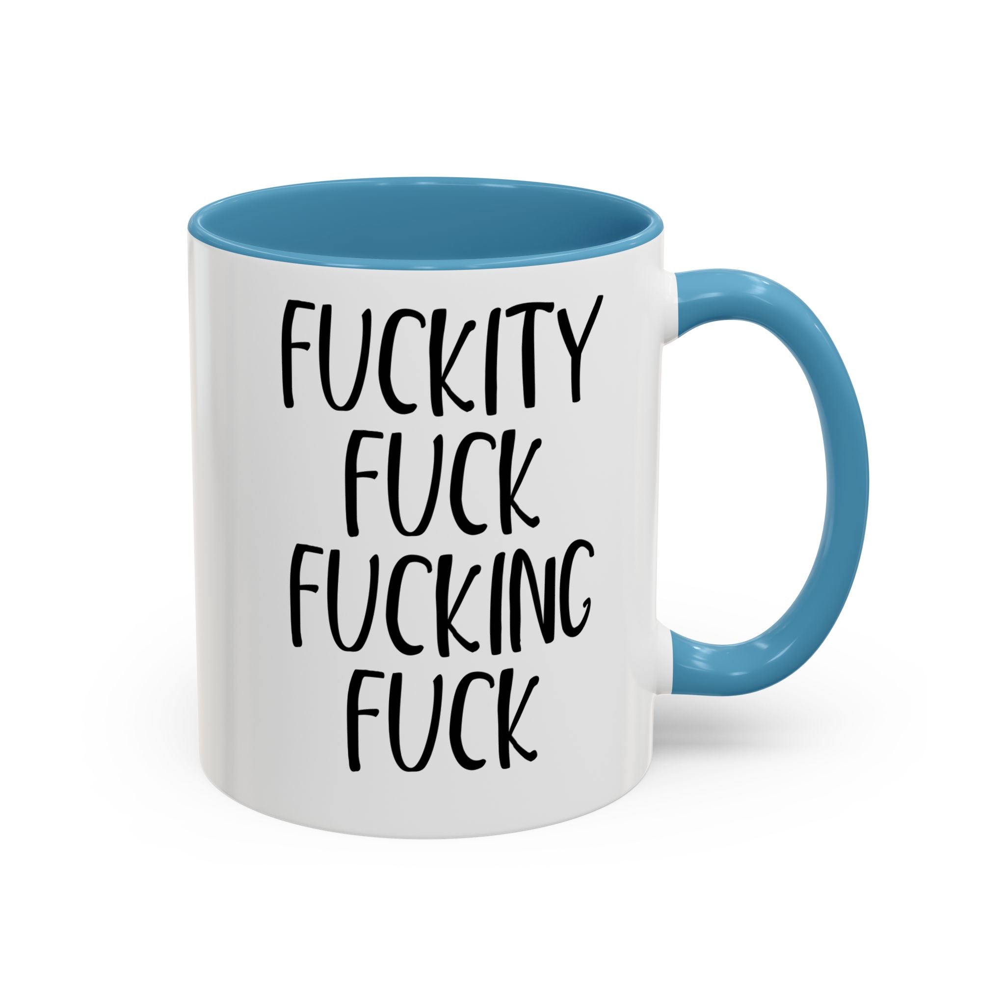 Fuckity Fuck Mug, Sarcastic Coffee Mug, Funny Birthday Gift, Large Coffee Mug, Double Sided Minimalist Mug, Gag Gifts for Men, Snarky Mugs