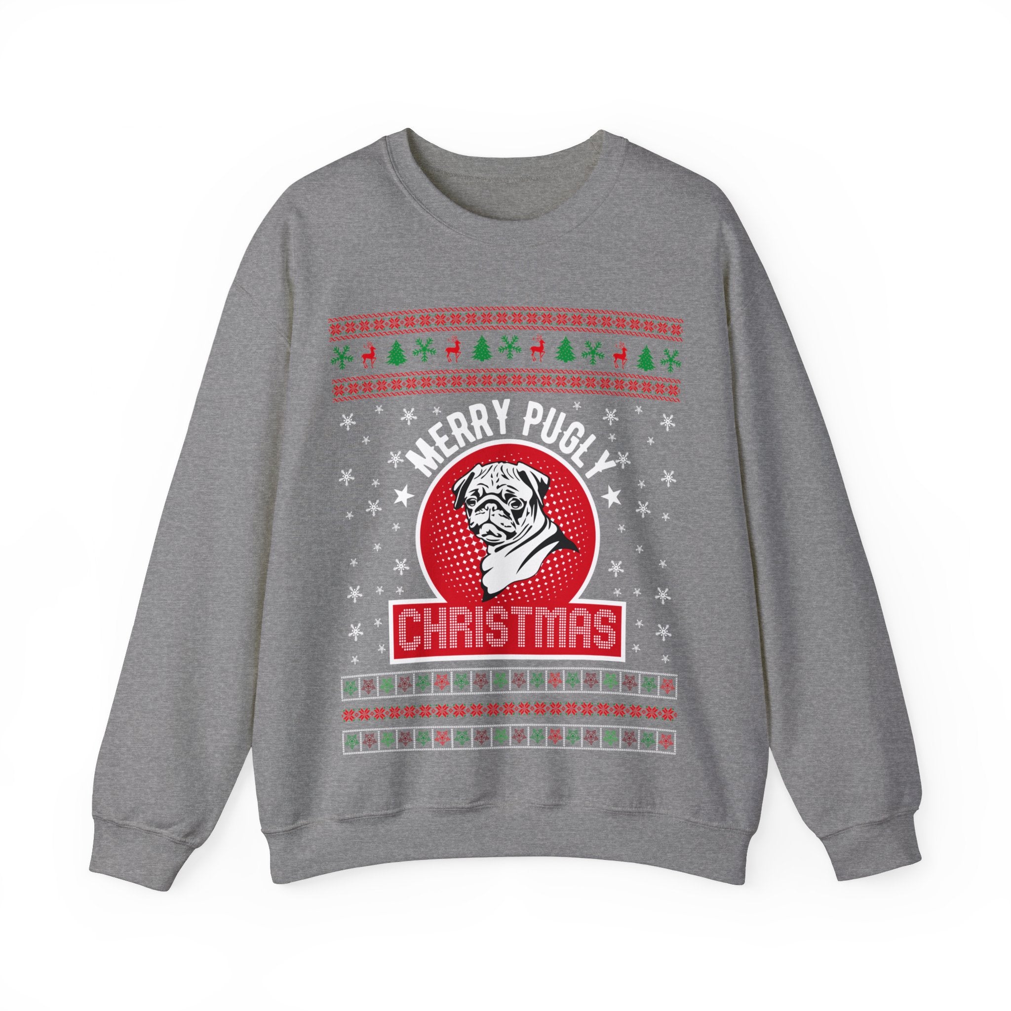 Ugly Pug Christmas Sweatshirt, Pug Christmas Sweater, Xmas Gift For Dog Mom, Pug Lover Jumper