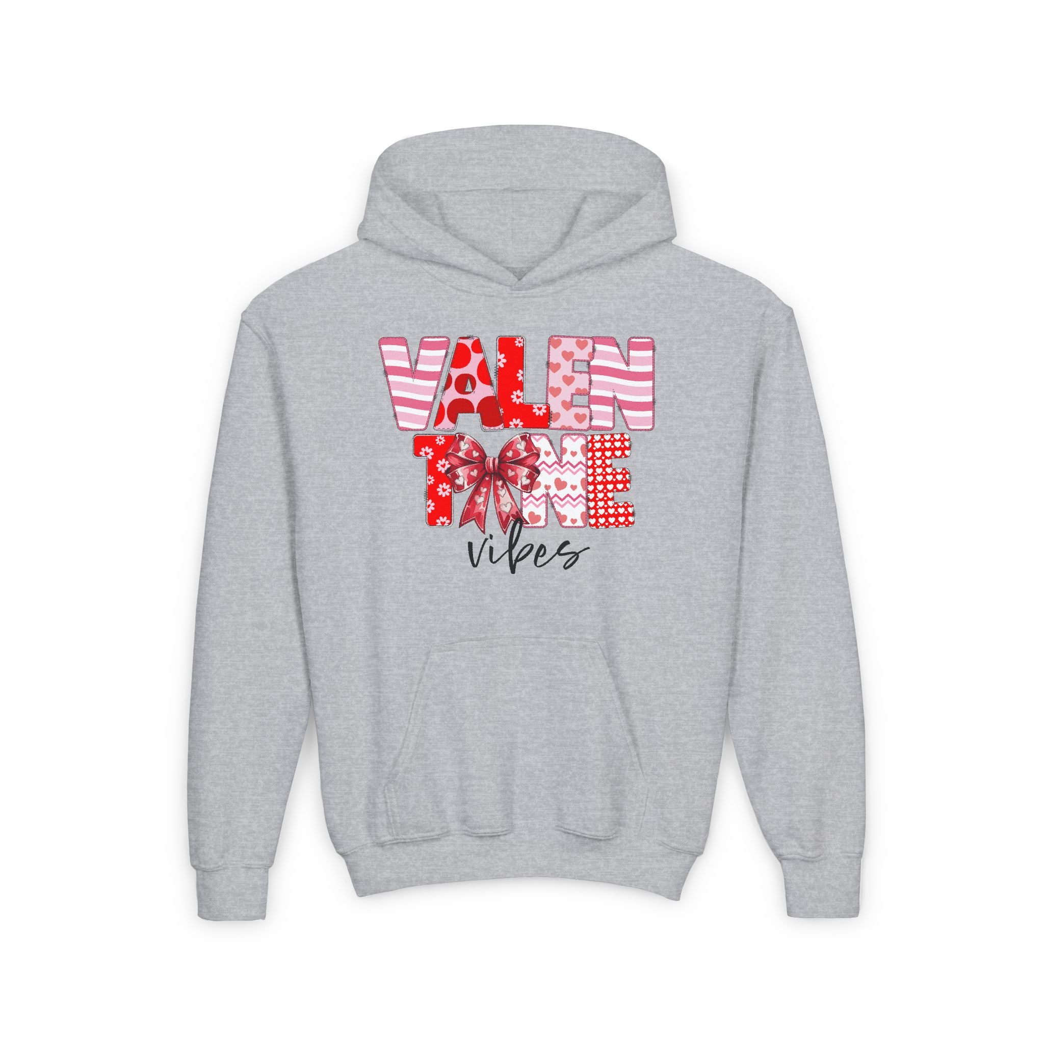 Valentine Vibes Kids Hoodie, Coquette Valentine Vibes Toddler Hoodie, Valentine's Day Kids Sweatshirt, Gift For Her Him