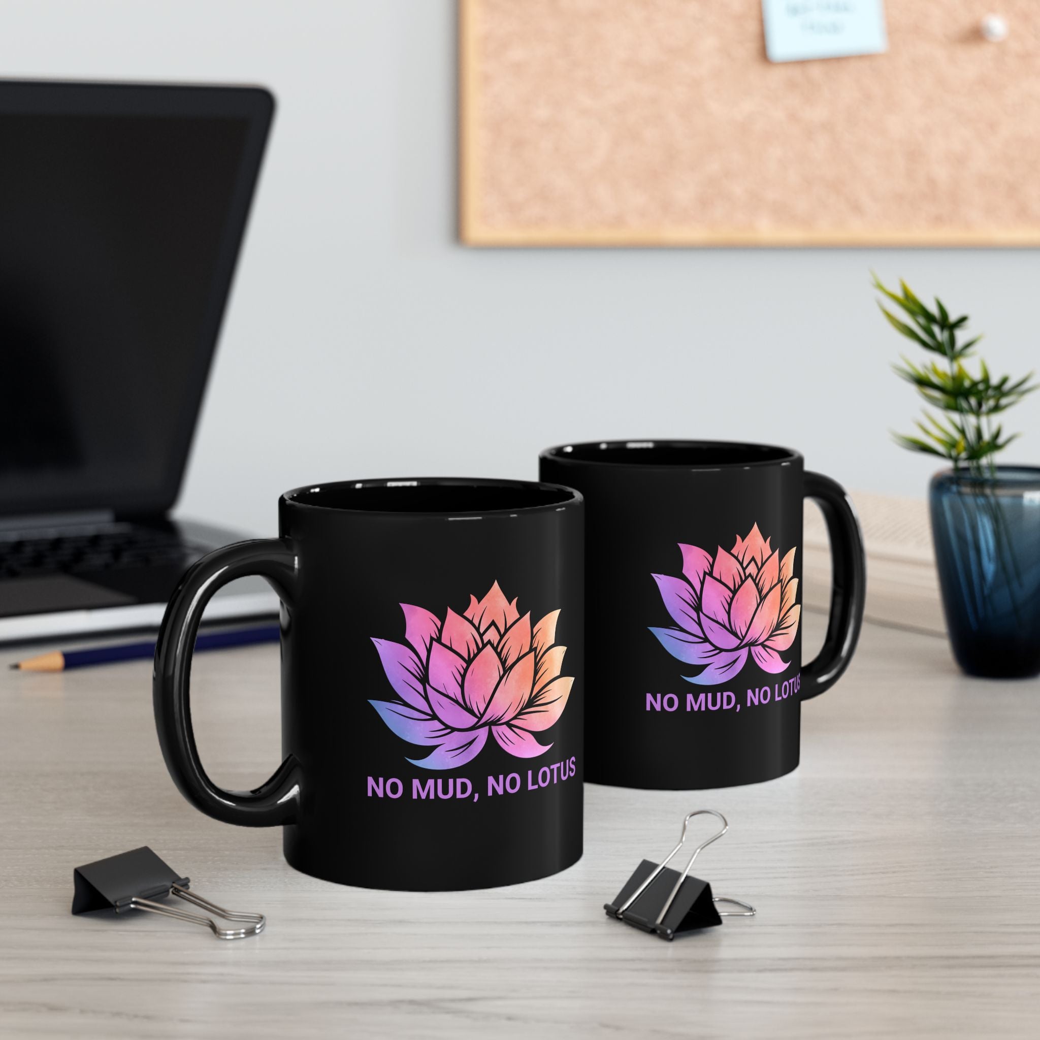 No Mud, No Lotus Coffee Mug, Yoga Mug, Yoga Aesthetic, Spiritual Gift, Inspirational Mug, Lotus Flower, Meditation, Zen Mug