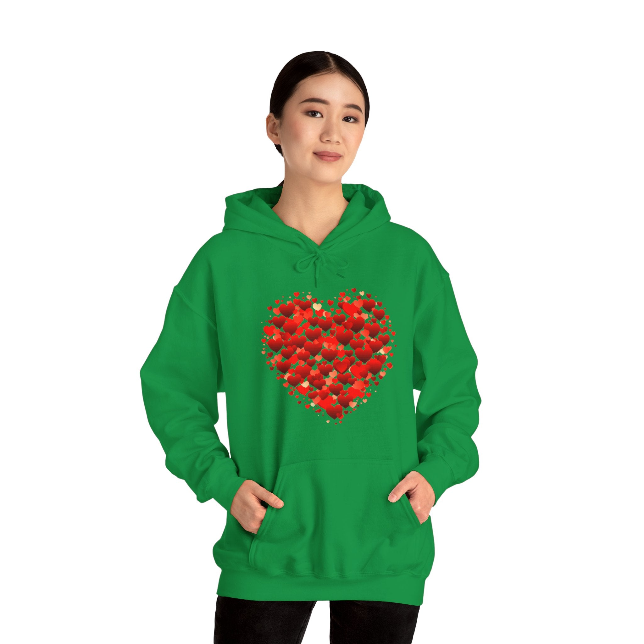Valentines Day Red Double Heart Hoodie, Valentines Shirt, Valentines Double Heart Hoodie, Red Heart Shirt, Valentines Love Shirt, Love Sweater
