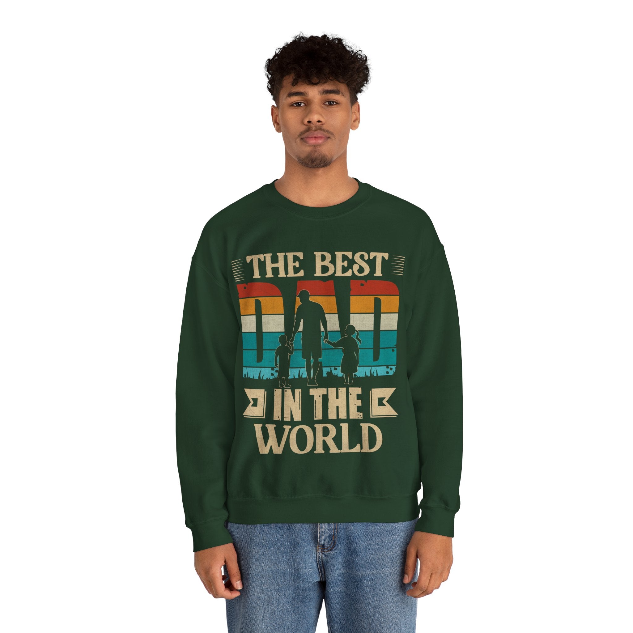 The Best Dad In The World Sweatshirt, World's Best DAD Gift, Gift from Son Daughter to Dad, Worlds Greatest Dad Shirt, Happy Fathers Day Sweatshirt