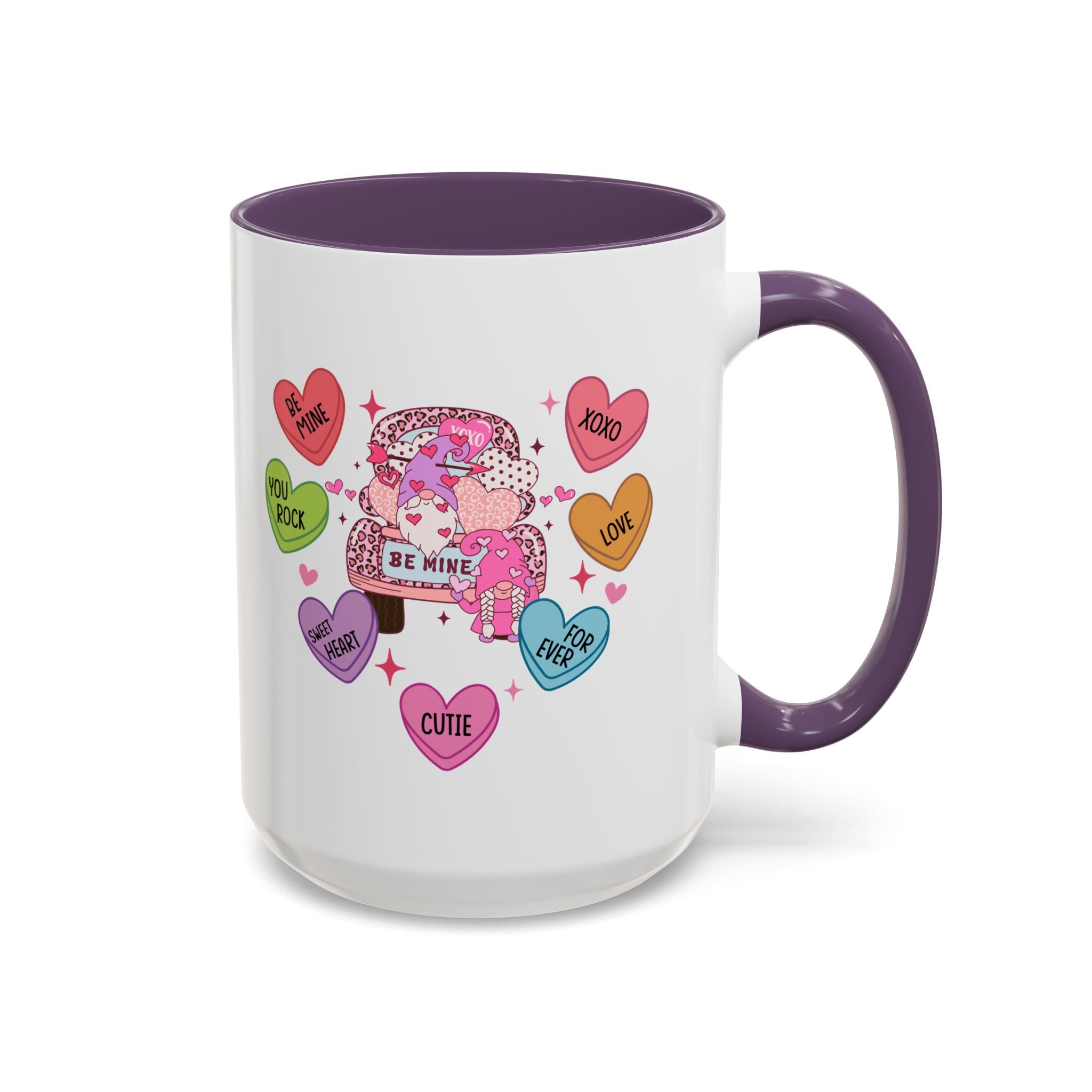 Candy Hearts Coffee Mug, Valentine's Conversation Hearts Mug, Valentines Day Coffee Mug, 15 oz 11 oz Mug, Pink Hearts Coffee Mug, Valentines Kitchen, Gift for Her