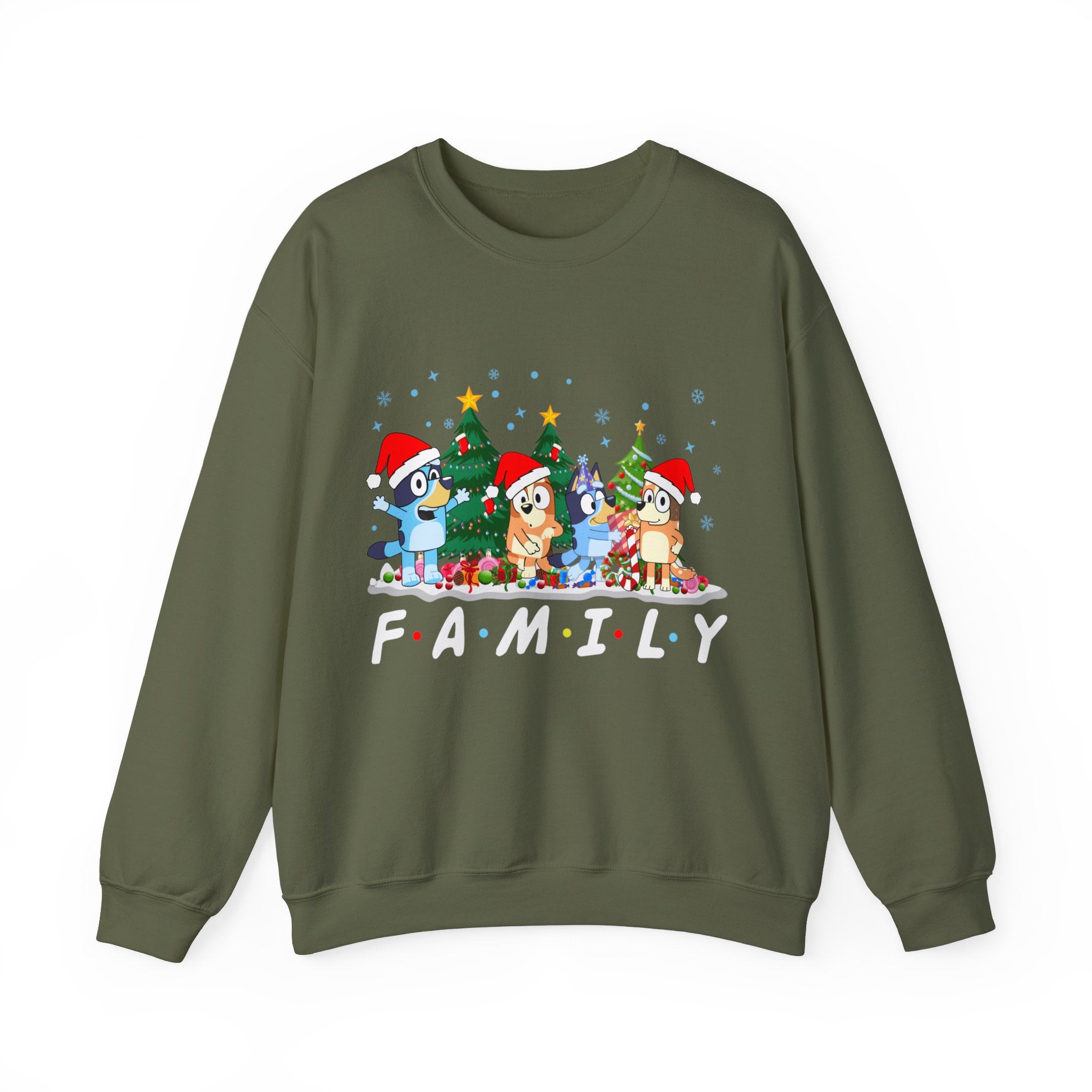 Christmas Bluey Family Sweatshirt, Bluey Party Family Xmas Shirt, Funny Christmas Shirt, Christmas Bluey Sweatshirt, Bluey Party Christmas