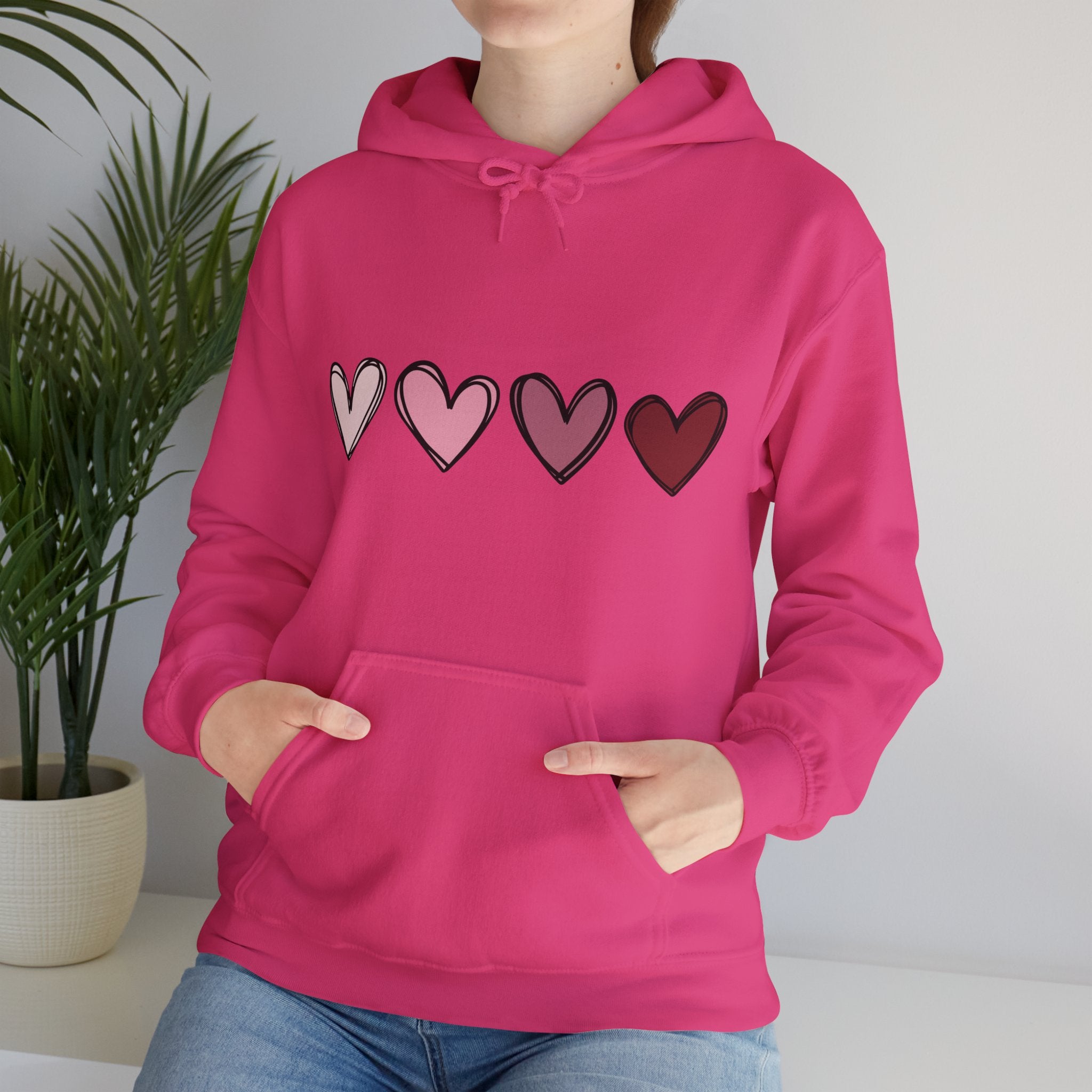 Valentine Double Heart Hoodie, Cute Valentine Hoodie, Valentine Sweatshirts, Vintage Valentine Hooded Sweatshirt, Valentine Pullover