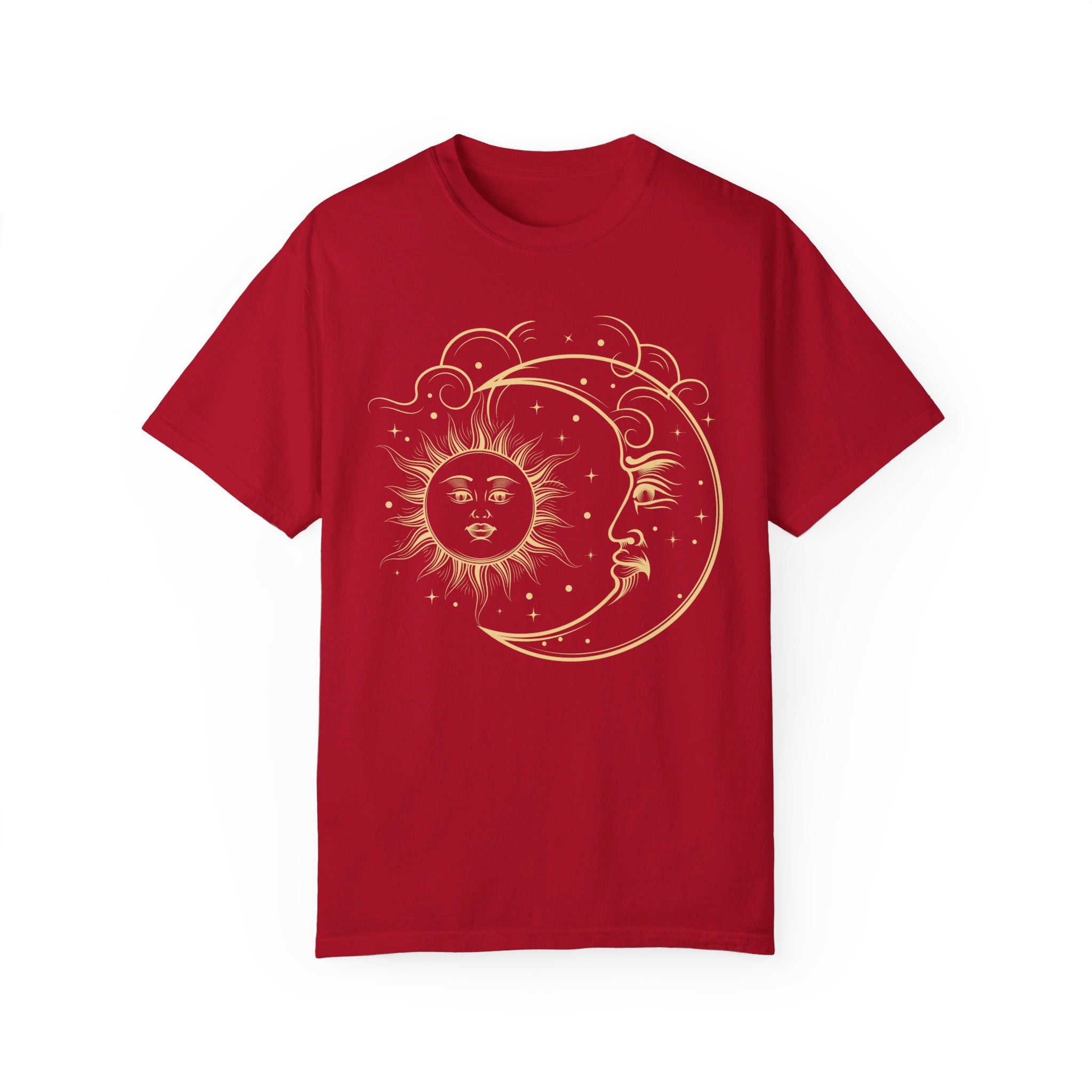 Celestial Sun Moon Shirt, Mystical Sun Moon T shirt, Boho Vintage Feel Celestial Sun Moon Shirt, Moon Phases Gift, Boho Sun Shirt