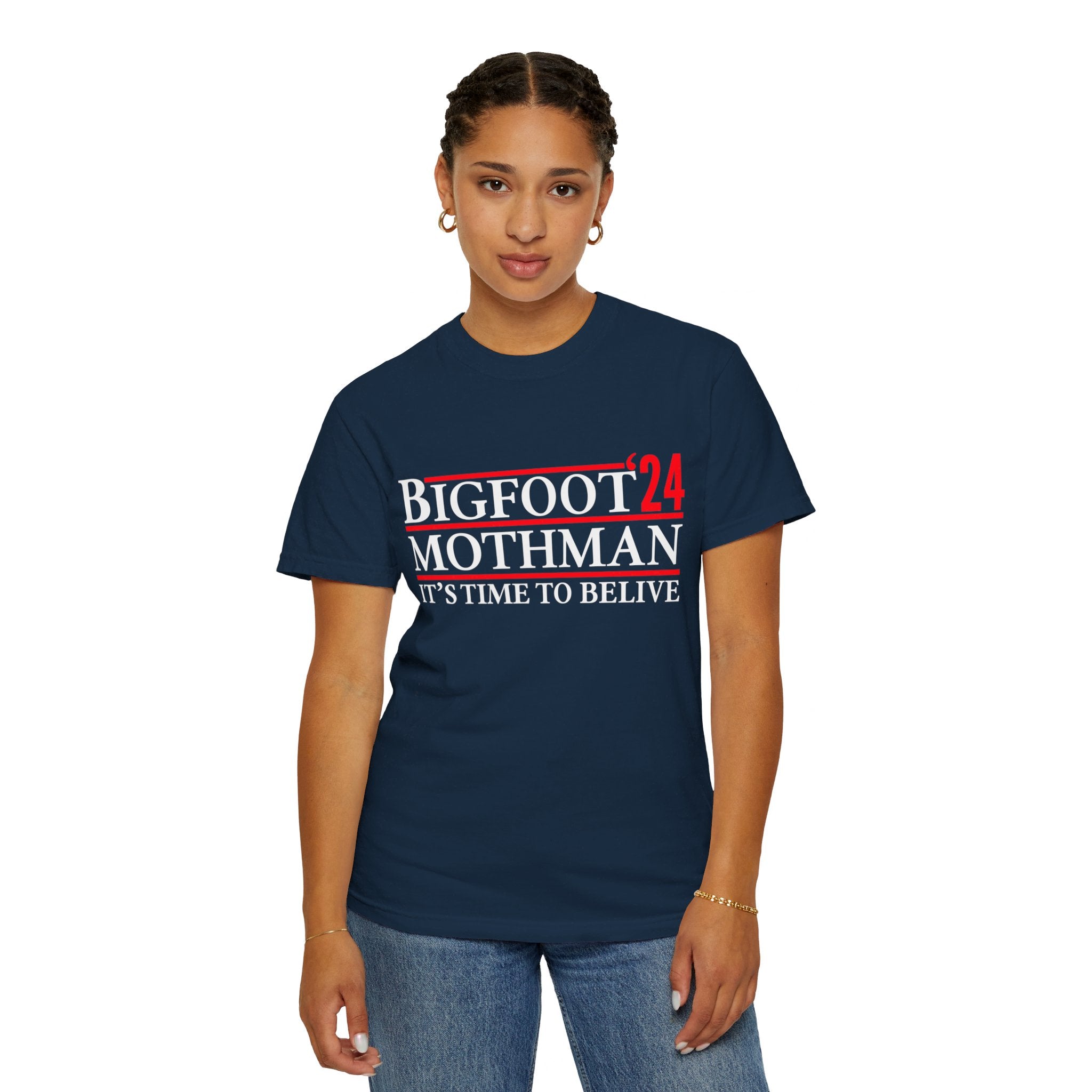 UNIDAZE Bigfoot Mothman 2024 President Election Shirt, Funny Vote Bigfoot Political Satire Humor Tee, Unique T-Shirt Gift for Men and Women Printify 2024 election shirt bigfoot lover shirt bigfoot shirt bigfoot usa Cotton Crew neck DTG for president funny 2024 election funny bigfoot shirt funny election shirt joke shirt Men's Clothing mothman shirt Oversized political satire sasquatch shirt T-shirts TikTok Unisex vote bigfoot Women's Clothing