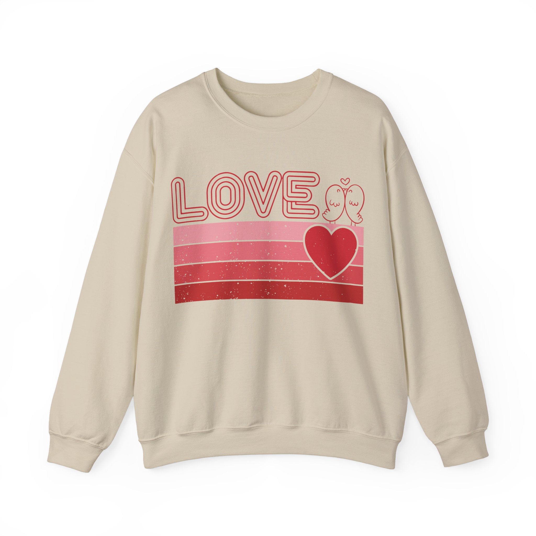 Retro Love Valentines Day Sweatshirt, Valentines Day Shirts For Woman, Heart Shirt, Cute Valentine Shirt, Valentines Day Gift, Valentines Gift