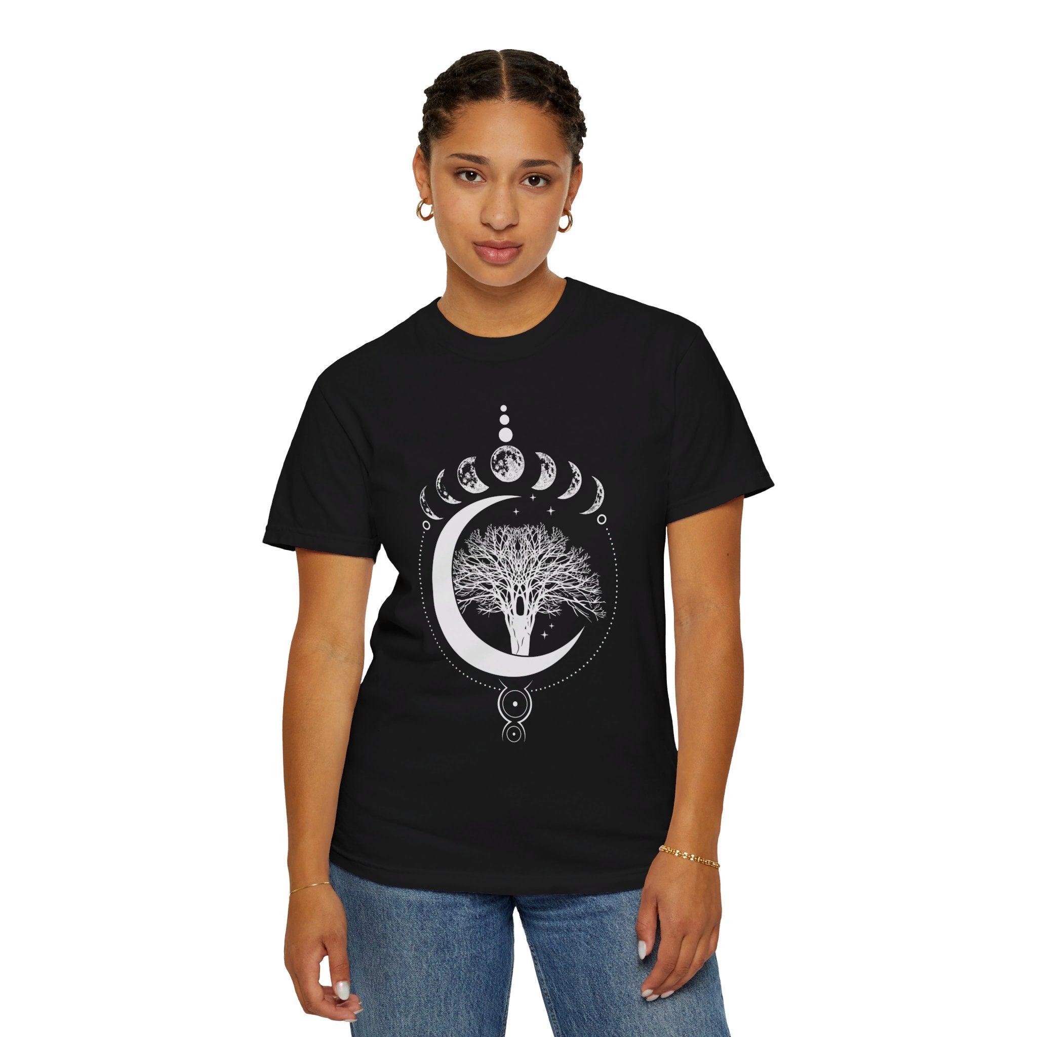 Tree Of Life Moon Phases T-Shirt, Mystical Moon Phases Shirt, Yoga Lover Tree Shirt, Phases Of The Moon Tree Of Life Tee, Spiritual Shirt