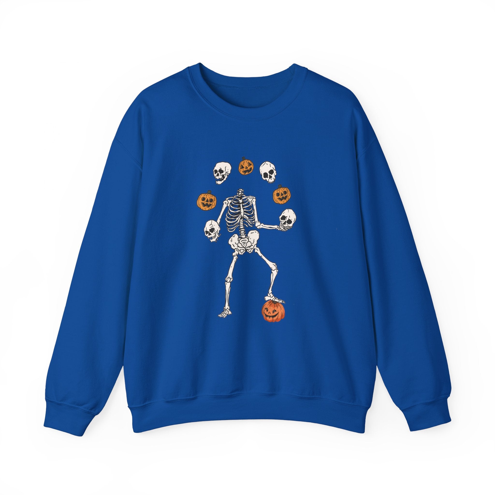 Dancing Skeleton Sweatshirt, Pumpkin Sweater, Pumpkin Skeleton Shirt, Fall Sweatshirt, Halloween Party Sweatshirt, Spooky Season Sweatshirt