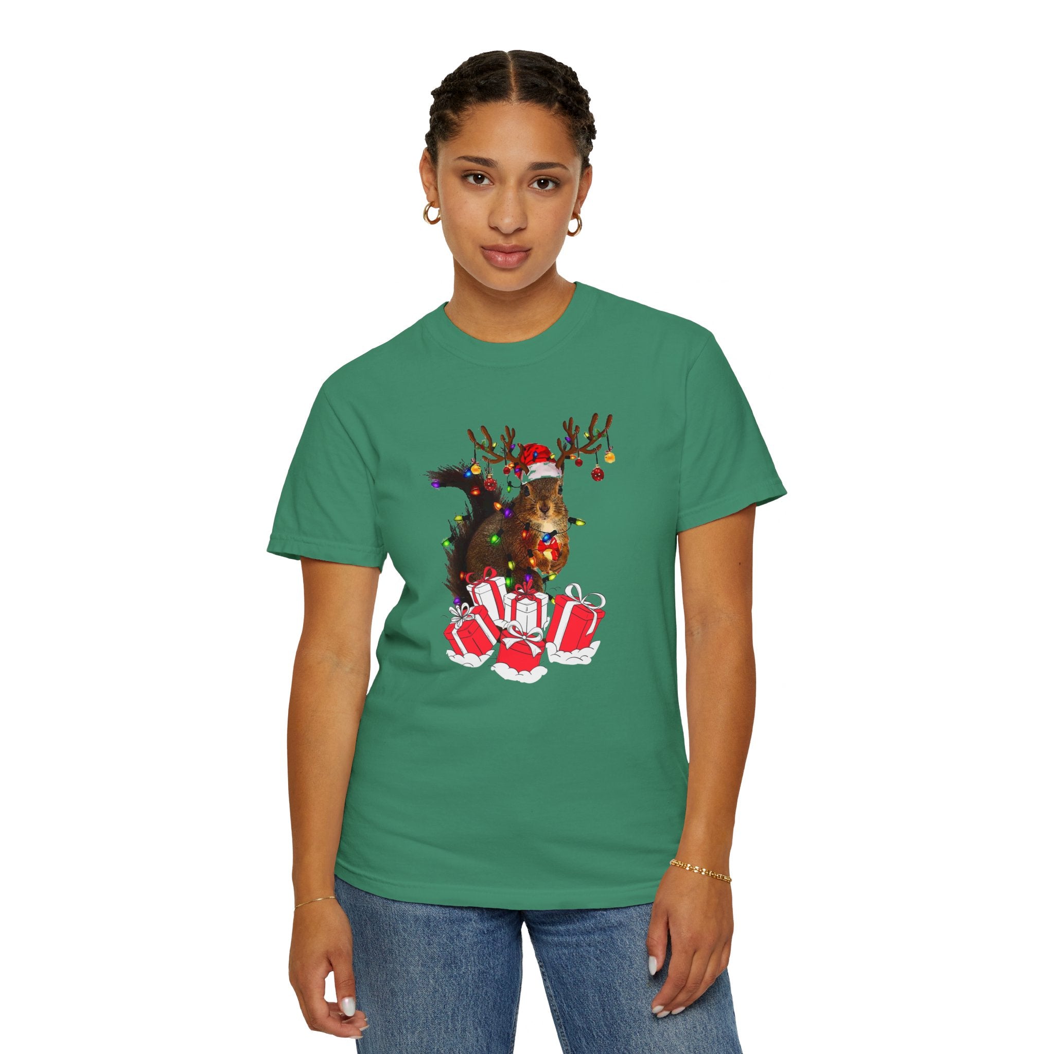 Christmas Squirrel Lights Shirt, Funny Christmas Tshirt, Christmas Shirt, Xmas Party Shirt, Christmas Gift Shirt, Cute Christmas Tshirt