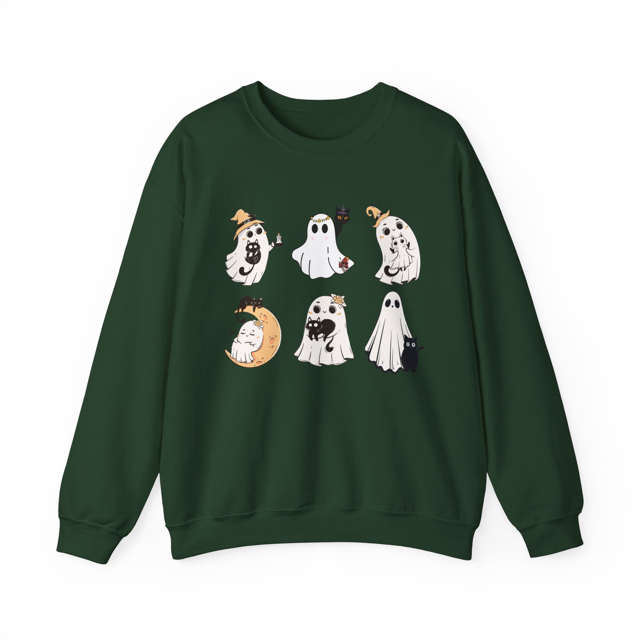 Ghost Cat Sweatshirt, Cat Halloween Shirt, Cat Ghost T-Shirt, Cat Lover Tshirt, Spooky Season Shirt, Halloween Sweater,Trendy Halloween Gift