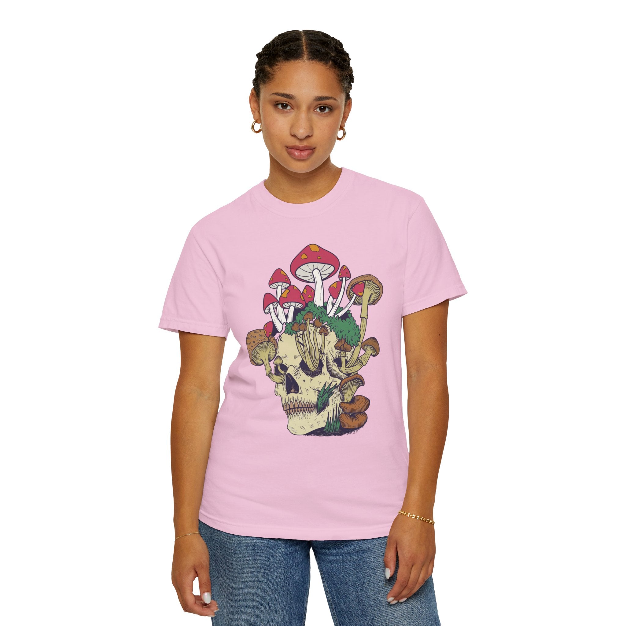 Mushroom Shirt, Skull Shirt, Skeleton Shirt, Mushroom Tshirt, Botanical Shirt, Cottagecore Shirt, Magic Mushroom, Skeleton Crewneck, Gardening Shirt