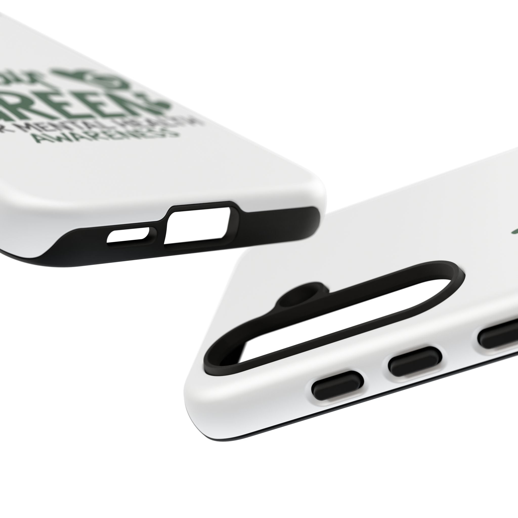 I Wear Green For Mental Health Awareness Phone Cases, Mental Health Matters Phone Case, Inspirational Phone Case, Motivational Phone Case, iPhone, Google Pixel & Samsung Galaxy