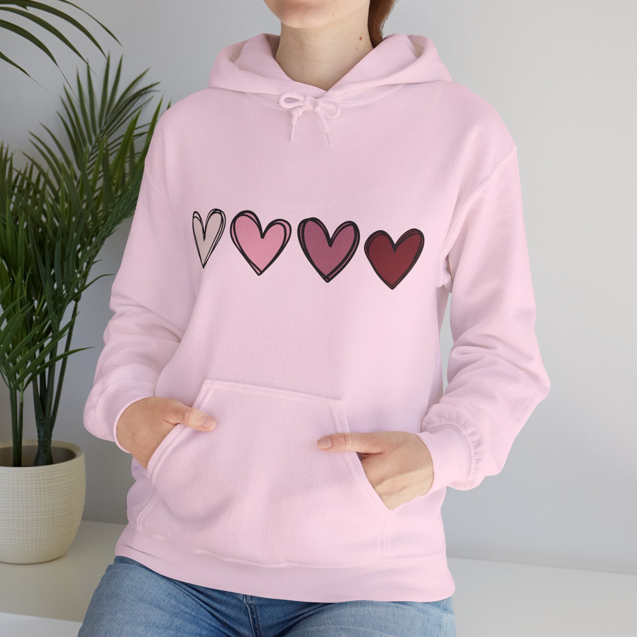 Valentine Double Heart Hoodie, Cute Valentine Hoodie, Valentine Sweatshirts, Vintage Valentine Hooded Sweatshirt, Valentine Pullover