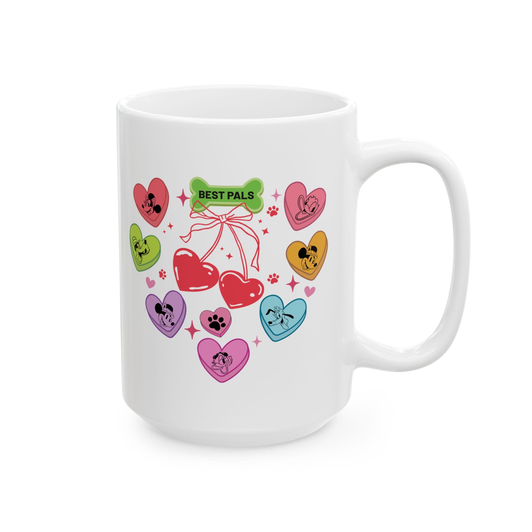 Disney Mickey And Friends Candy Hearts Mug, Valentine Disney Characters Coffee Mug, Disney Mickey Friends Mug, Gift for Disney Fan