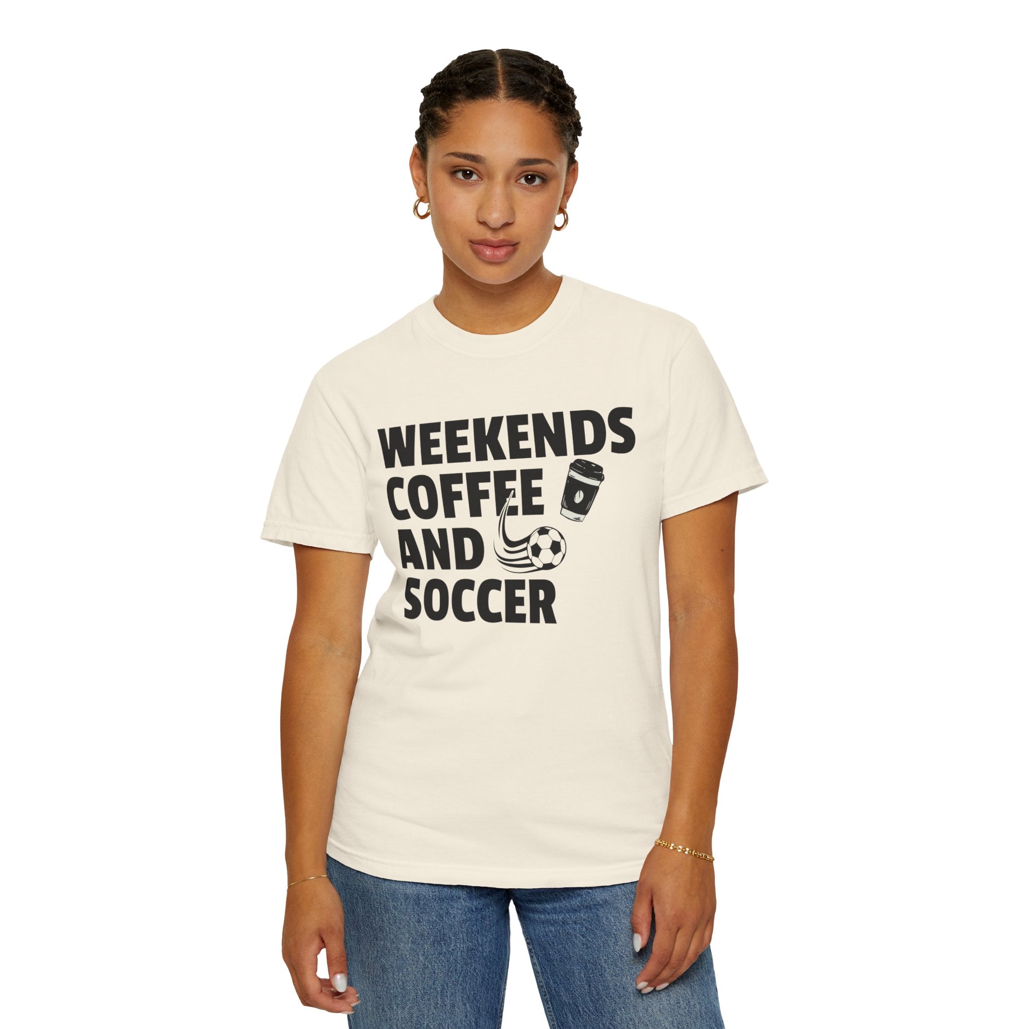 Weekends Coffee and Soccer Shirt For Soccer Lover, Sports Mom Tshirt For Mothers Day, Soccer Gift For Her, Game Day Gift Tee, Coffee T-Shirt