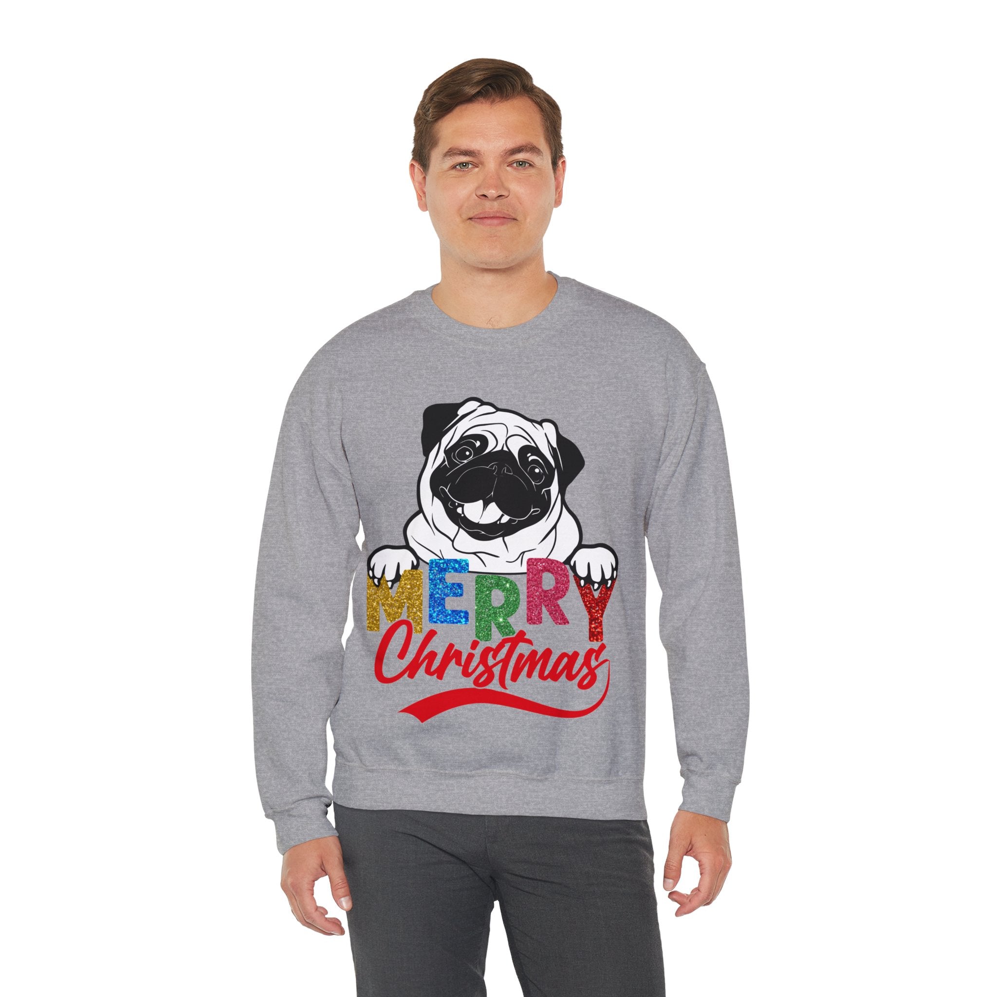 Christmas Pug Sweatshirt, Funny Pug Christmas Sweatshirt, Dog Lover Gift, Pug Mom Sweatshirt, Dog Mom Shirt