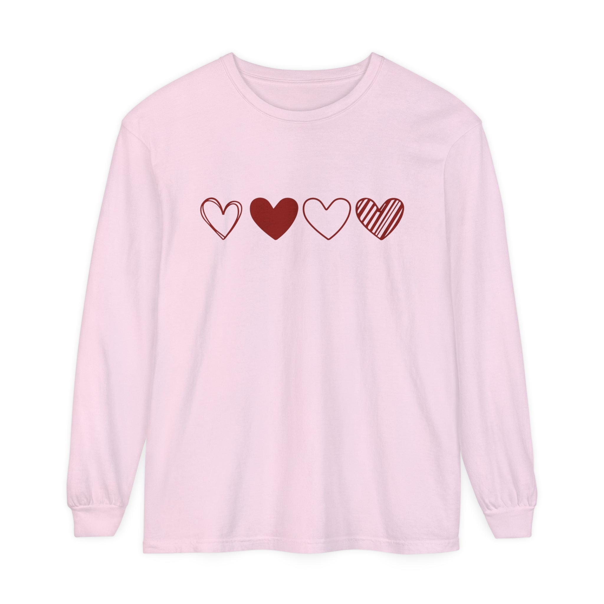 Heart Long Sleeve T-Shirt, Valentines Day Sweatshirt, Couple Gift Long Sleeve Shirt, Valentines Day Shirt, Heart Gift for Women, Valentine