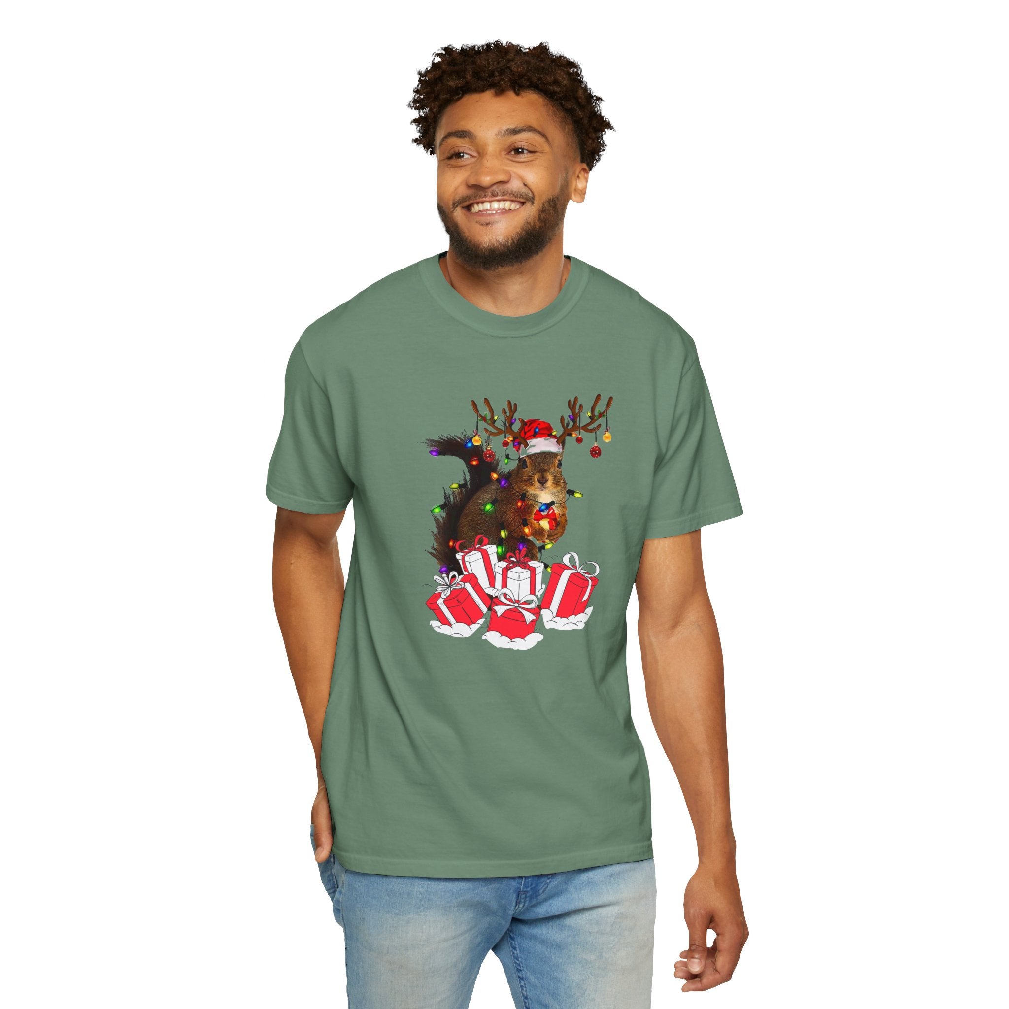 Christmas Squirrel Lights Shirt, Funny Christmas Tshirt, Christmas Shirt, Xmas Party Shirt, Christmas Gift Shirt, Cute Christmas Tshirt