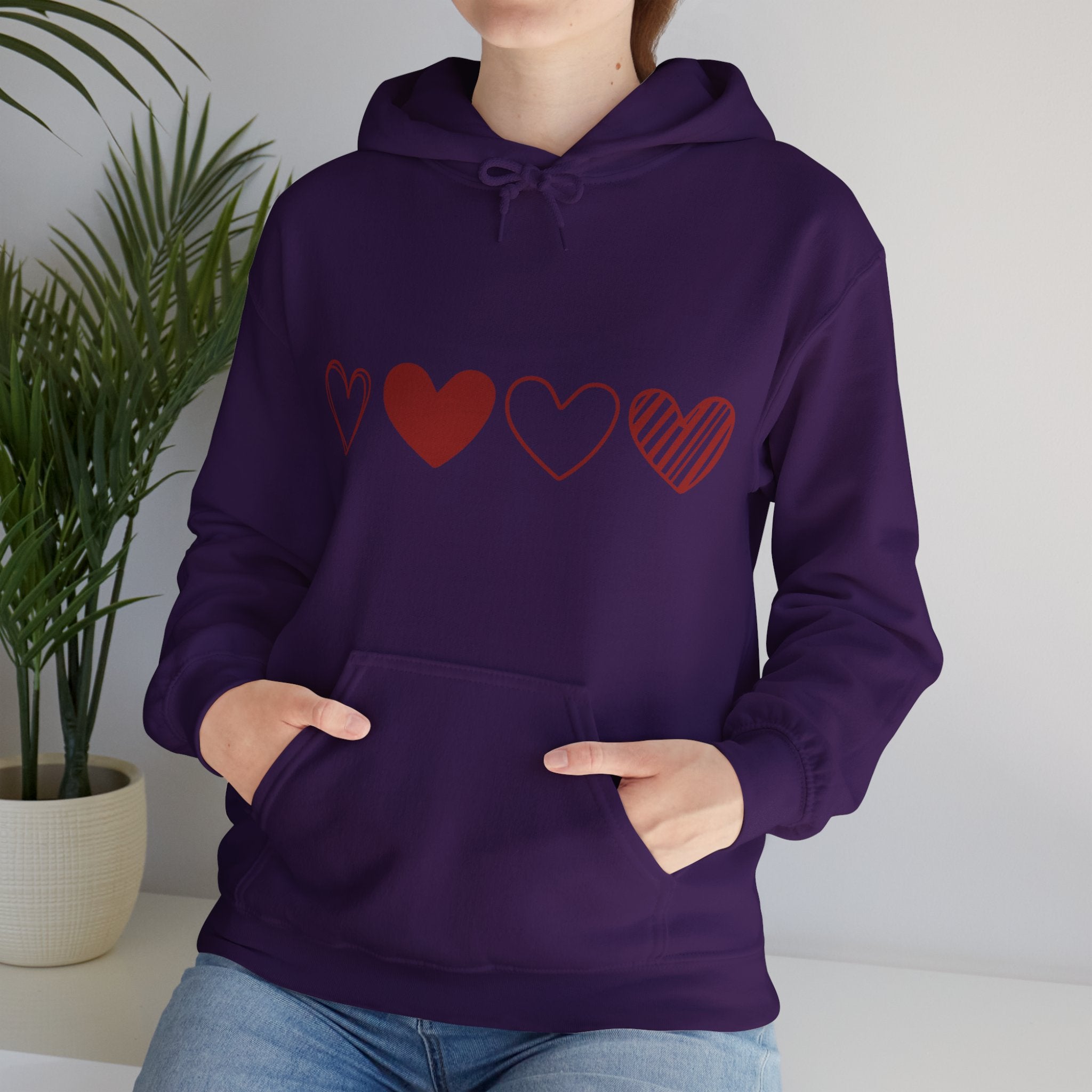 Heart Hoodie, Valentines Day Hooded Sweatshirt, Couple Gift Shirt, Red Heart Hoodie, Valentines Day Hoodie, Heart Gift for Women, Valentine