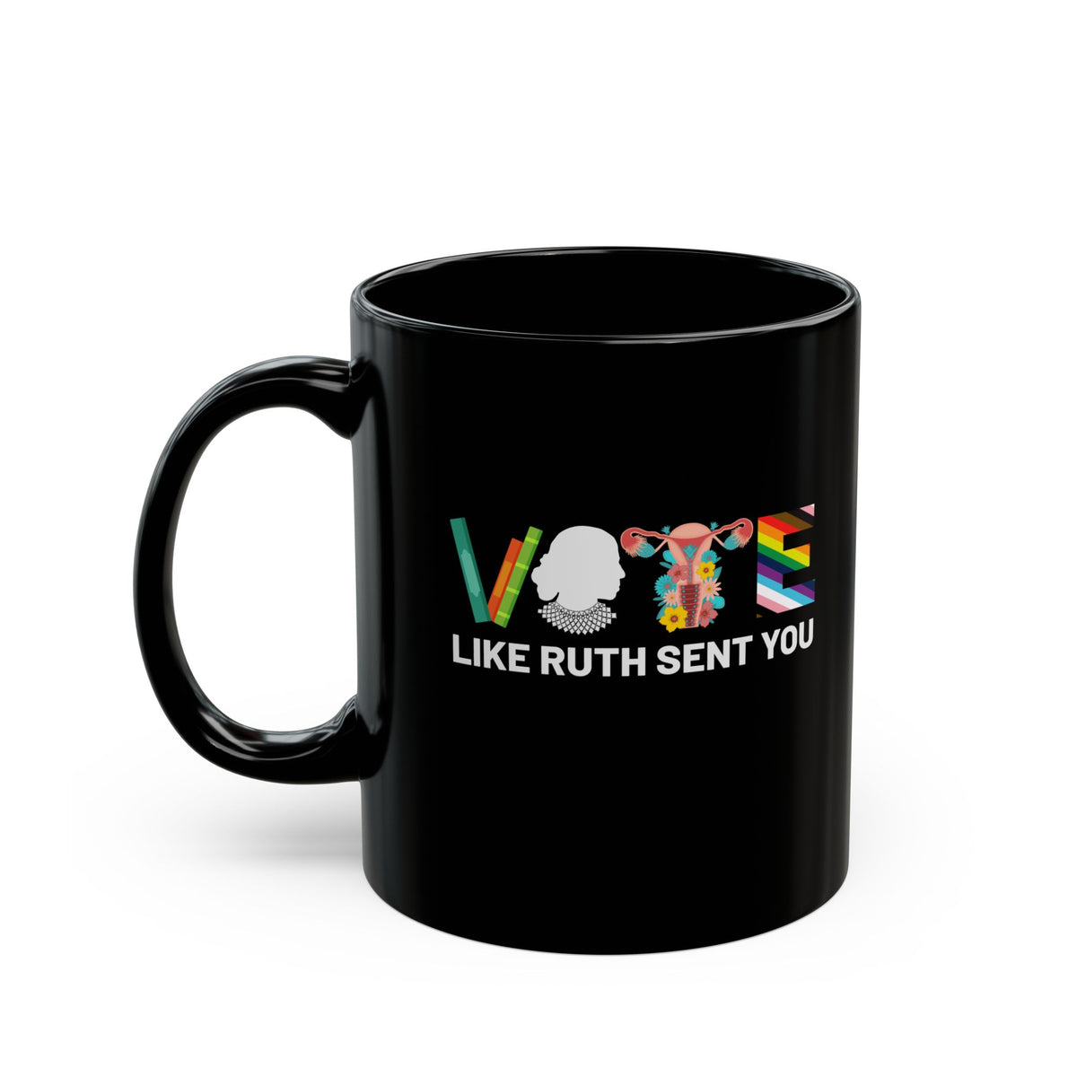 Vote like Ruth sent you Uterus Feminist Lgbt Retro Coffee Mug