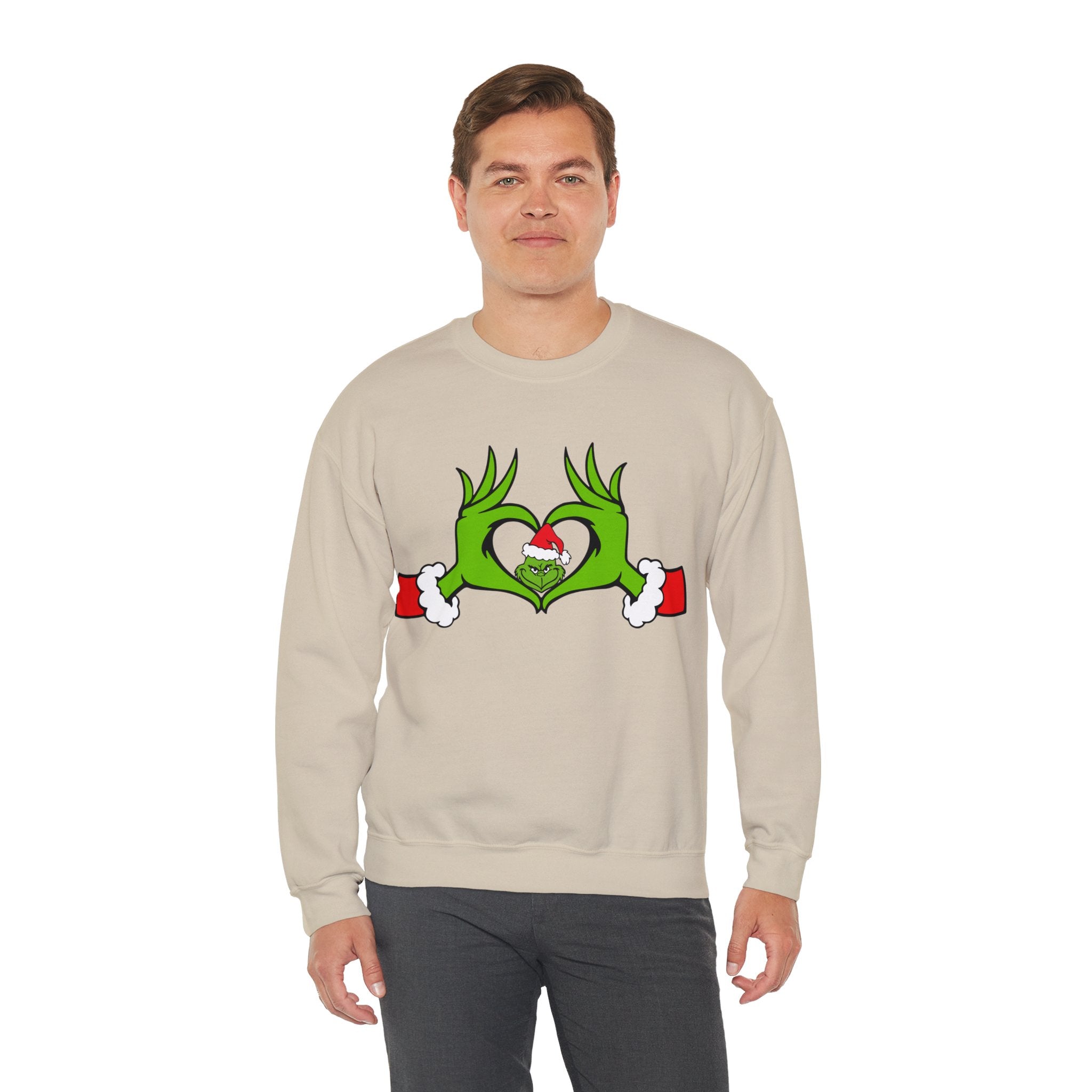 Christmas Heart Hands Graphic Sweatshirt, Christmas Sweatshirt, Xmas Clothing, Holiday Shirts, Christmas Gifts