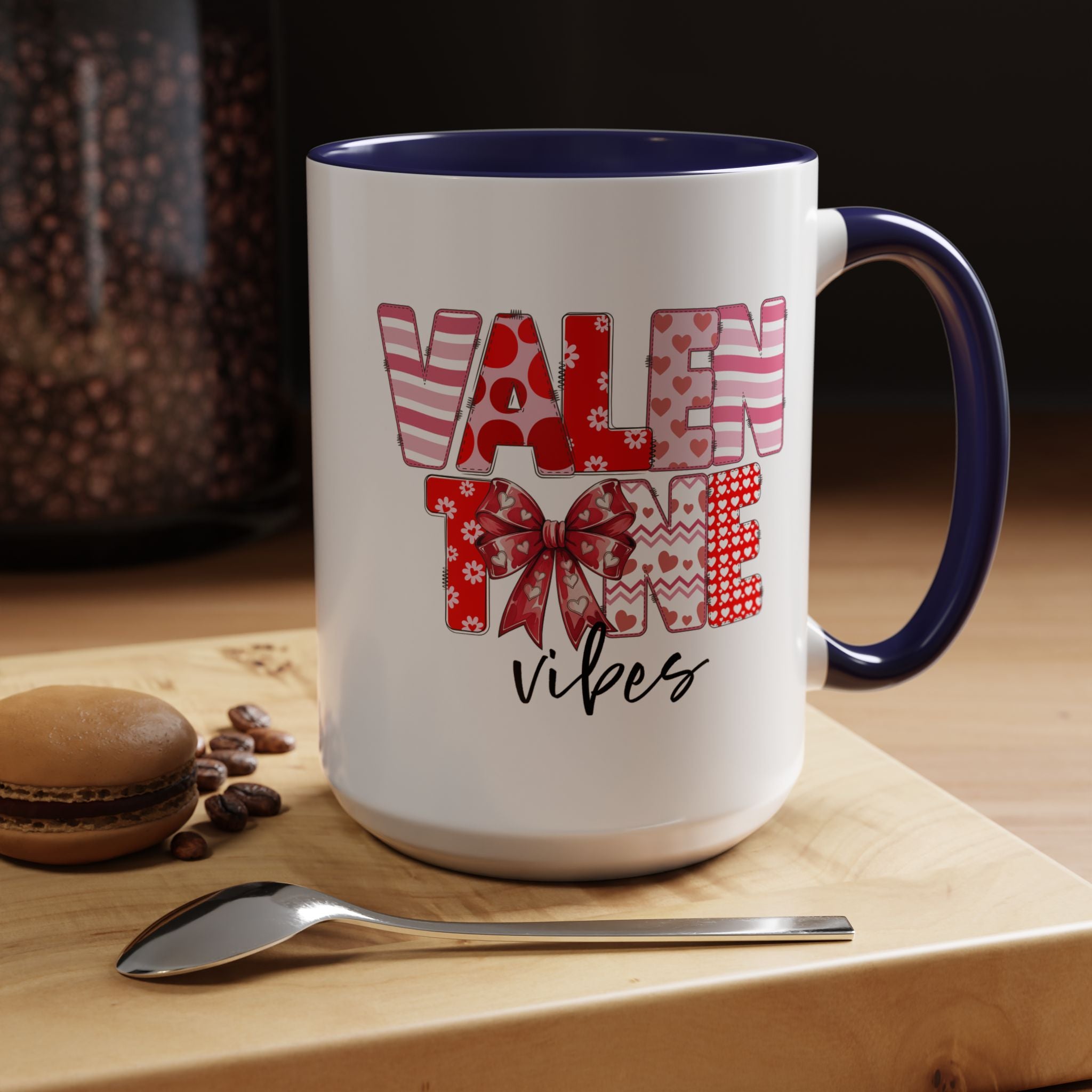 Valentine Vibes Coffee Mug, Coquette Valentine Vibes Mug, Brushstroke Valentine Coffee Cup, Gift For Her