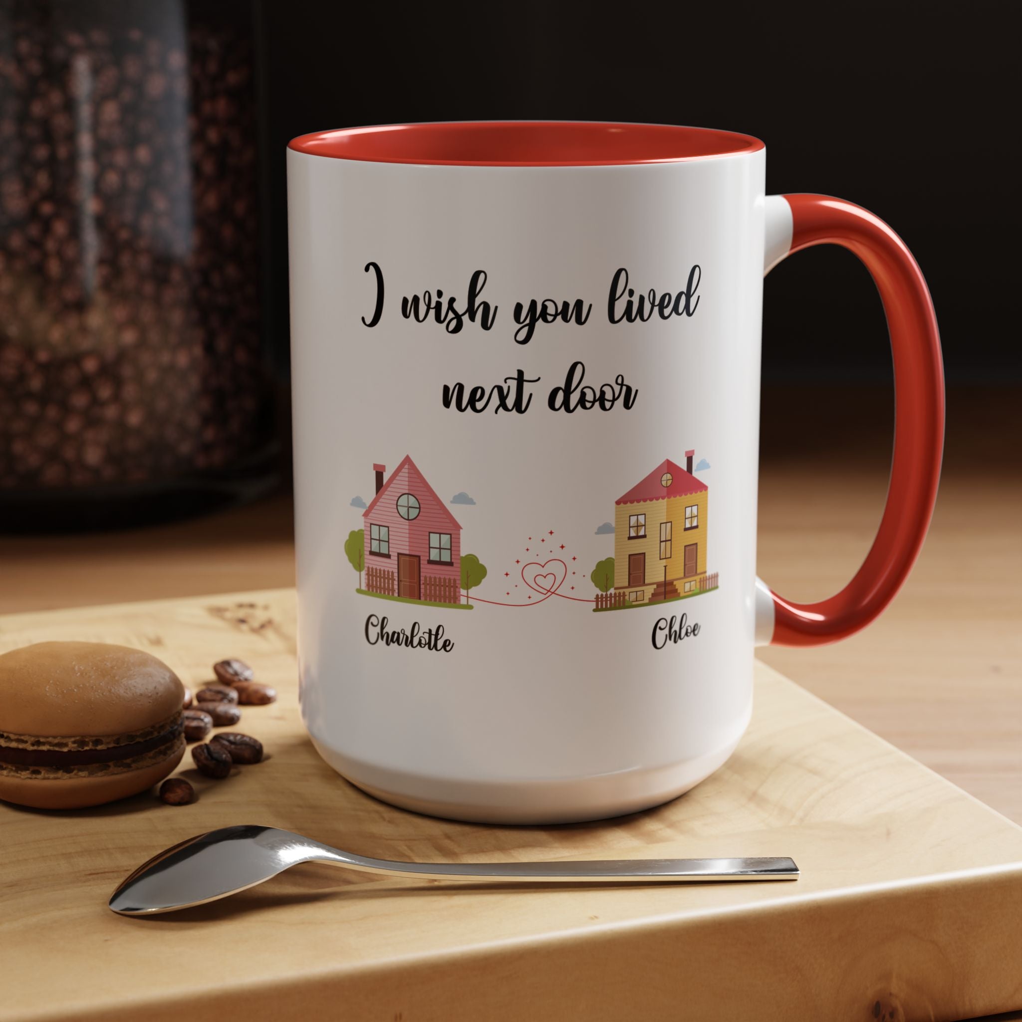 I Wish You Lived Next Door Mug, Bestie Coffee Mug, Long Distance Mug, Moving Away Mug, Best Friend Christmas, Bestie Birthday Gift, Bff Mug