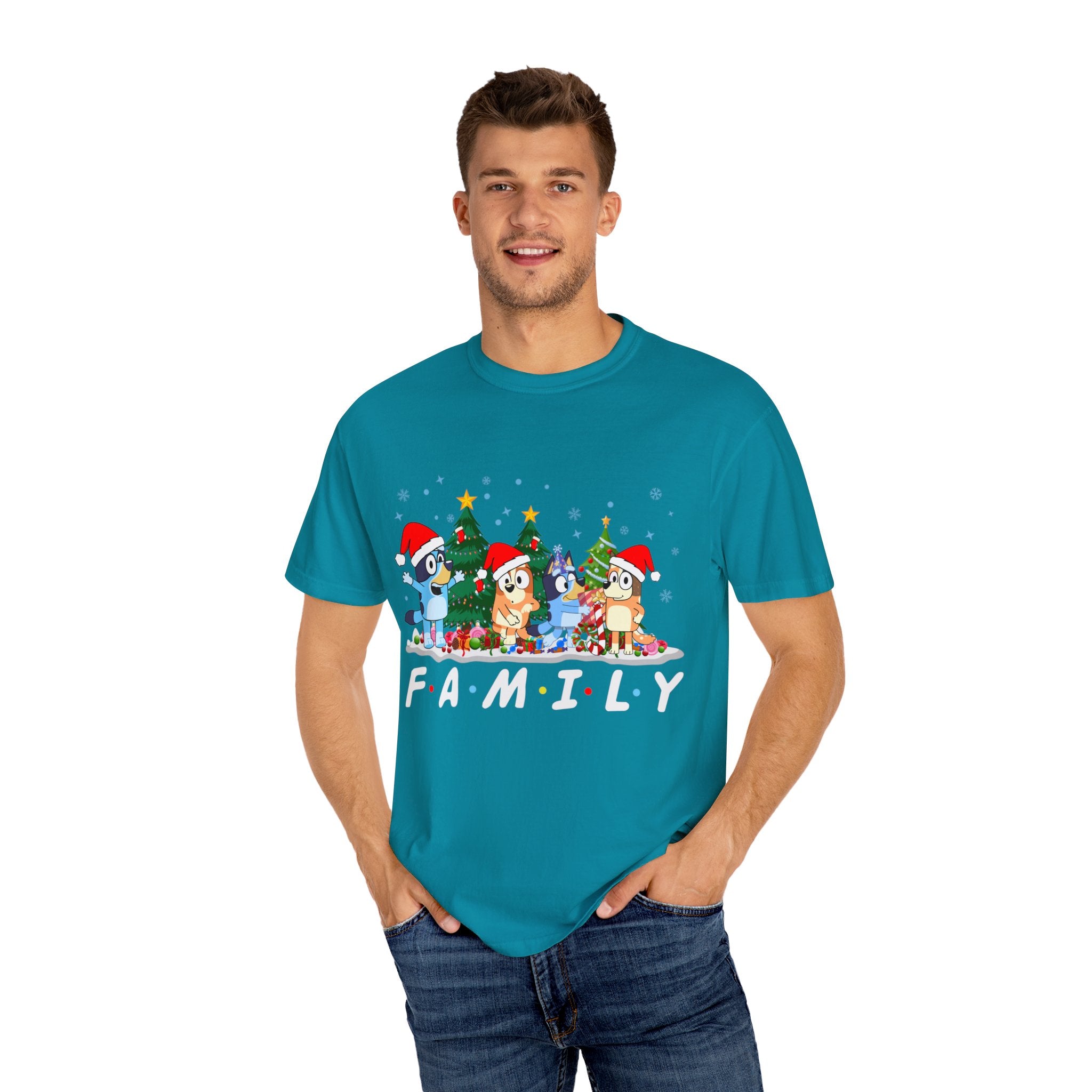 Christmas Bluey Family Shirt, Bluey Party Shirt, Christmas Family Bluey Shirt, Bluey Christmas Trip Shirt, Bluey Theme Tee