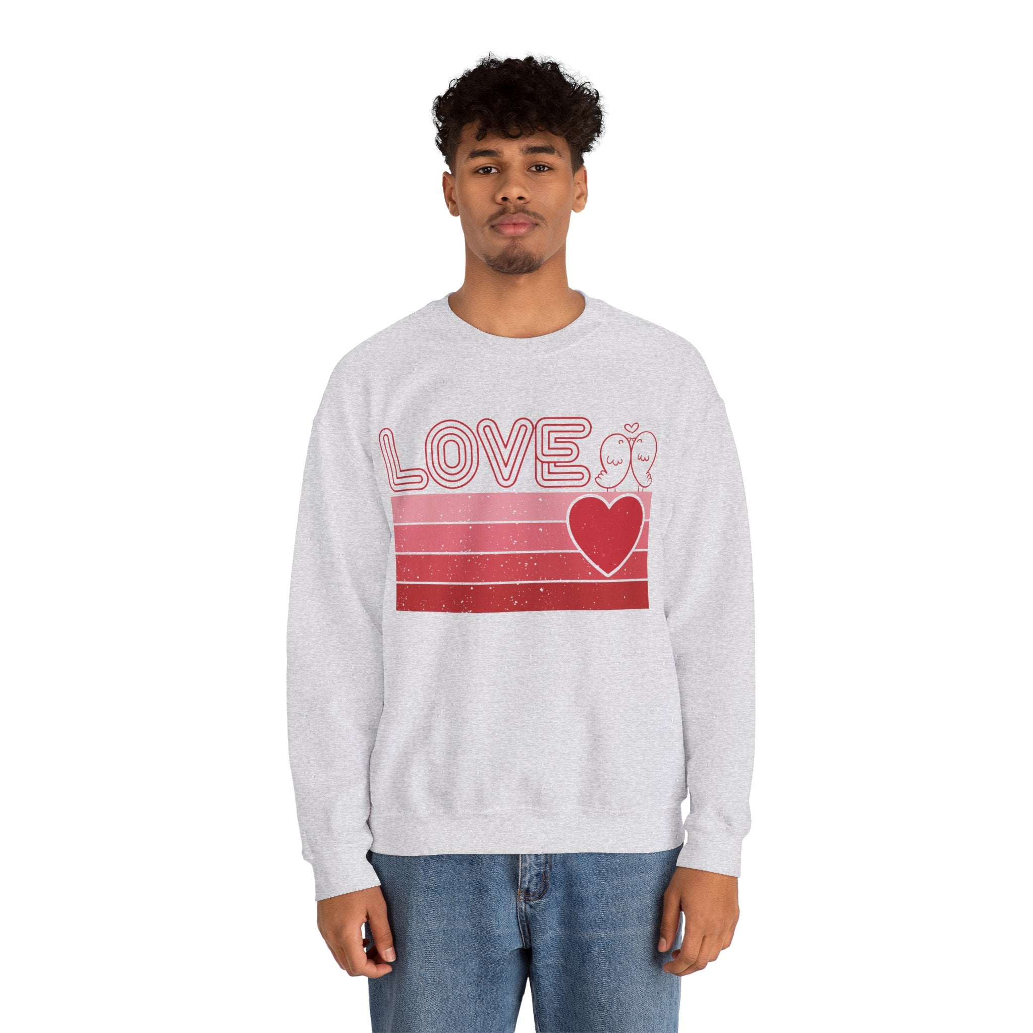 Retro Love Valentines Day Sweatshirt, Valentines Day Shirts For Woman, Heart Shirt, Cute Valentine Shirt, Valentines Day Gift, Valentines Gift