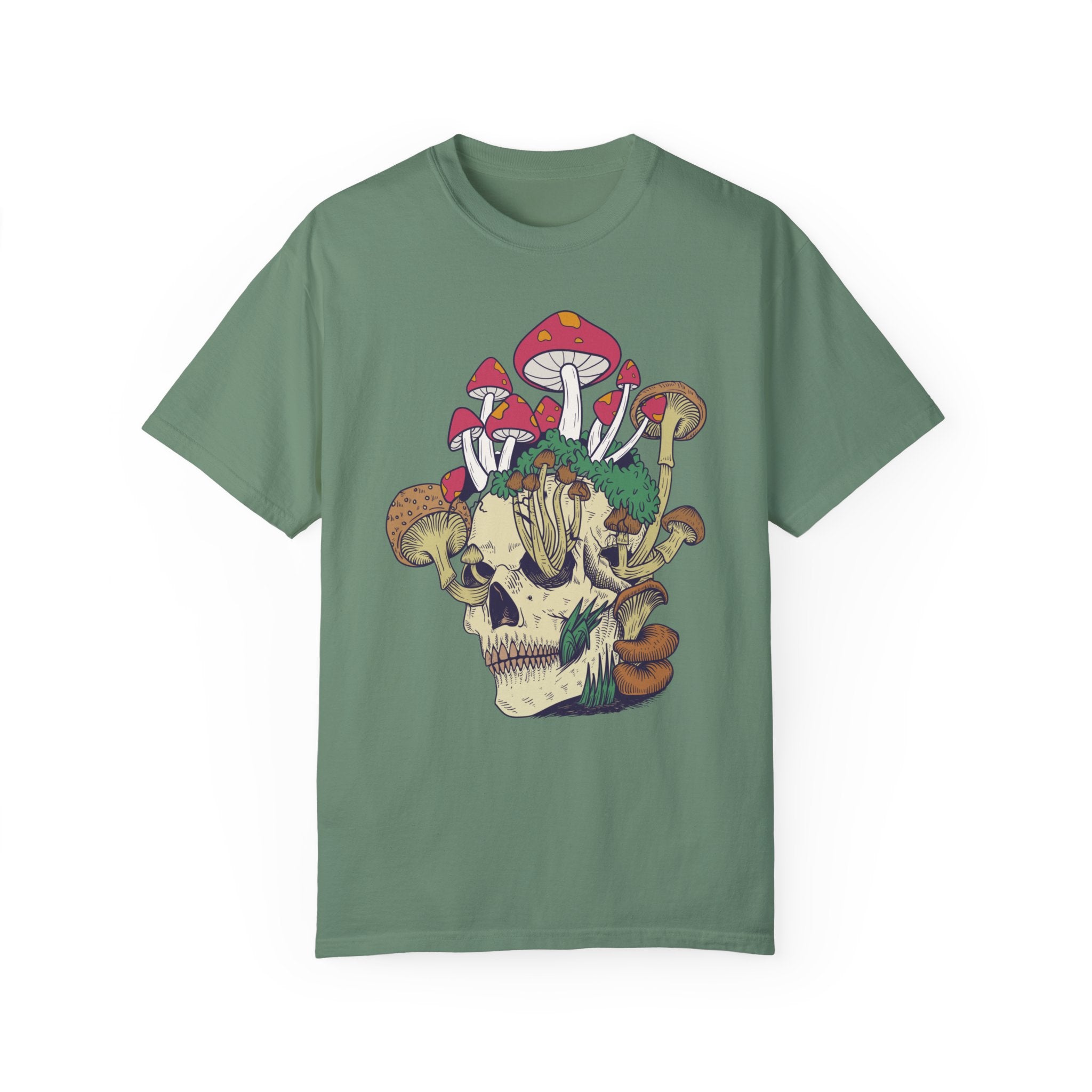 Mushroom Shirt, Skull Shirt, Skeleton Shirt, Mushroom Tshirt, Botanical Shirt, Cottagecore Shirt, Magic Mushroom, Skeleton Crewneck, Gardening Shirt