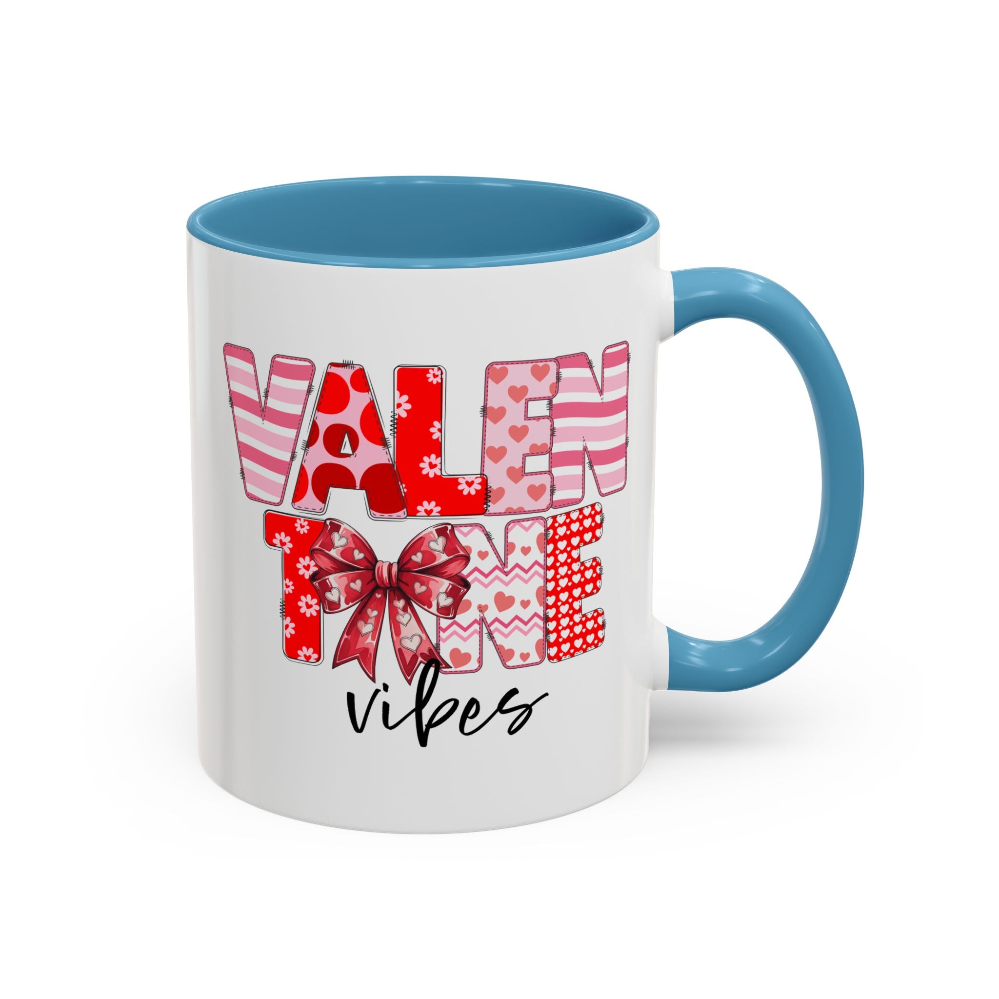 Valentine Vibes Coffee Mug, Coquette Valentine Vibes Mug, Brushstroke Valentine Coffee Cup, Gift For Her